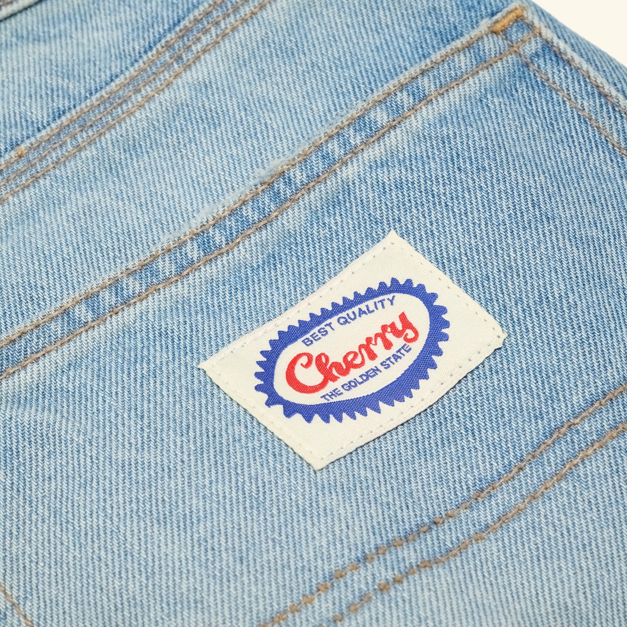 Wide Leg Carpenter Shorts (Indigo Light Wash) - Image 3