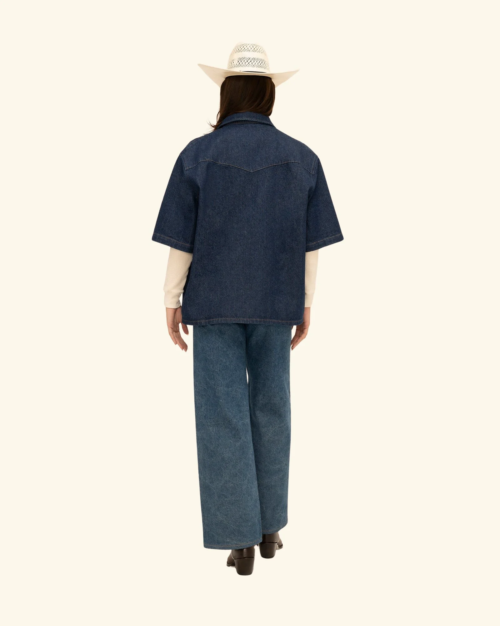 Denim Chambray Short Sleeve Shirt - Image 6