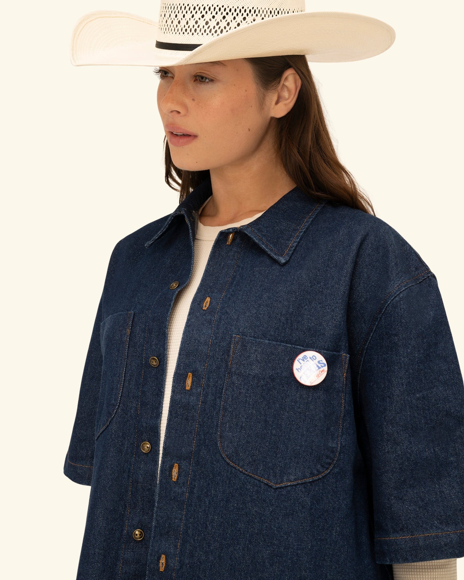 Denim Chambray Short Sleeve Shirt - Image 7