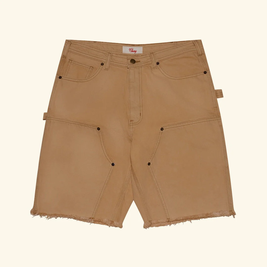 Denim Double Knee Shorts