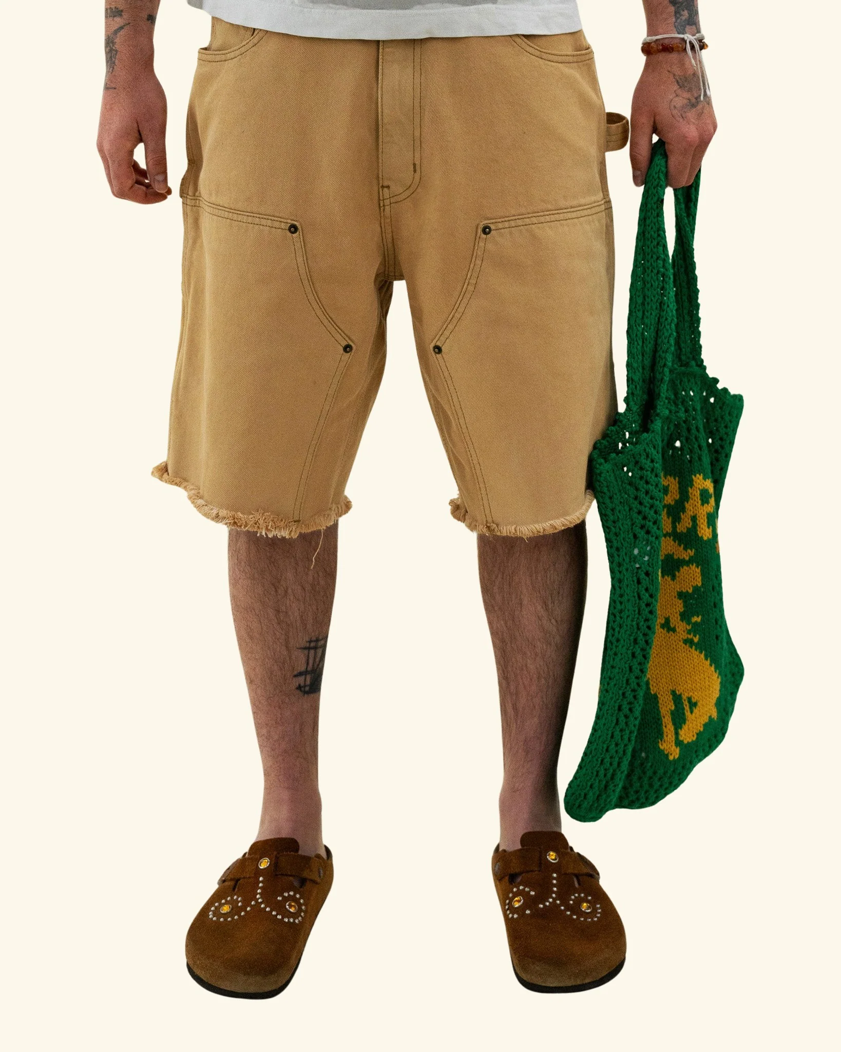Denim Double Knee Shorts - Image 3
