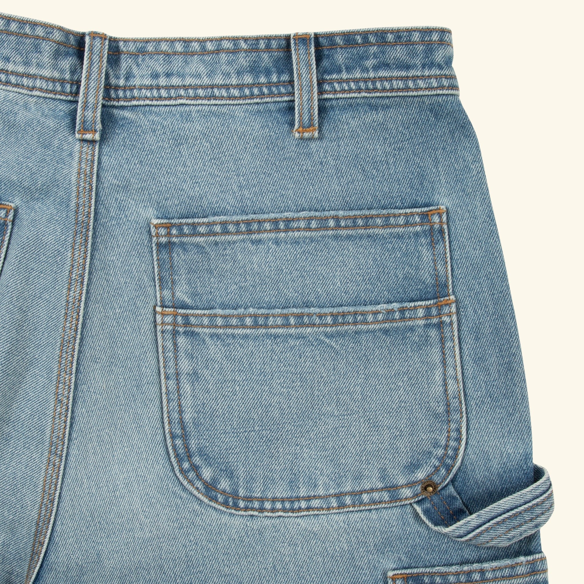 Denim Double Knee Shorts - Image 3