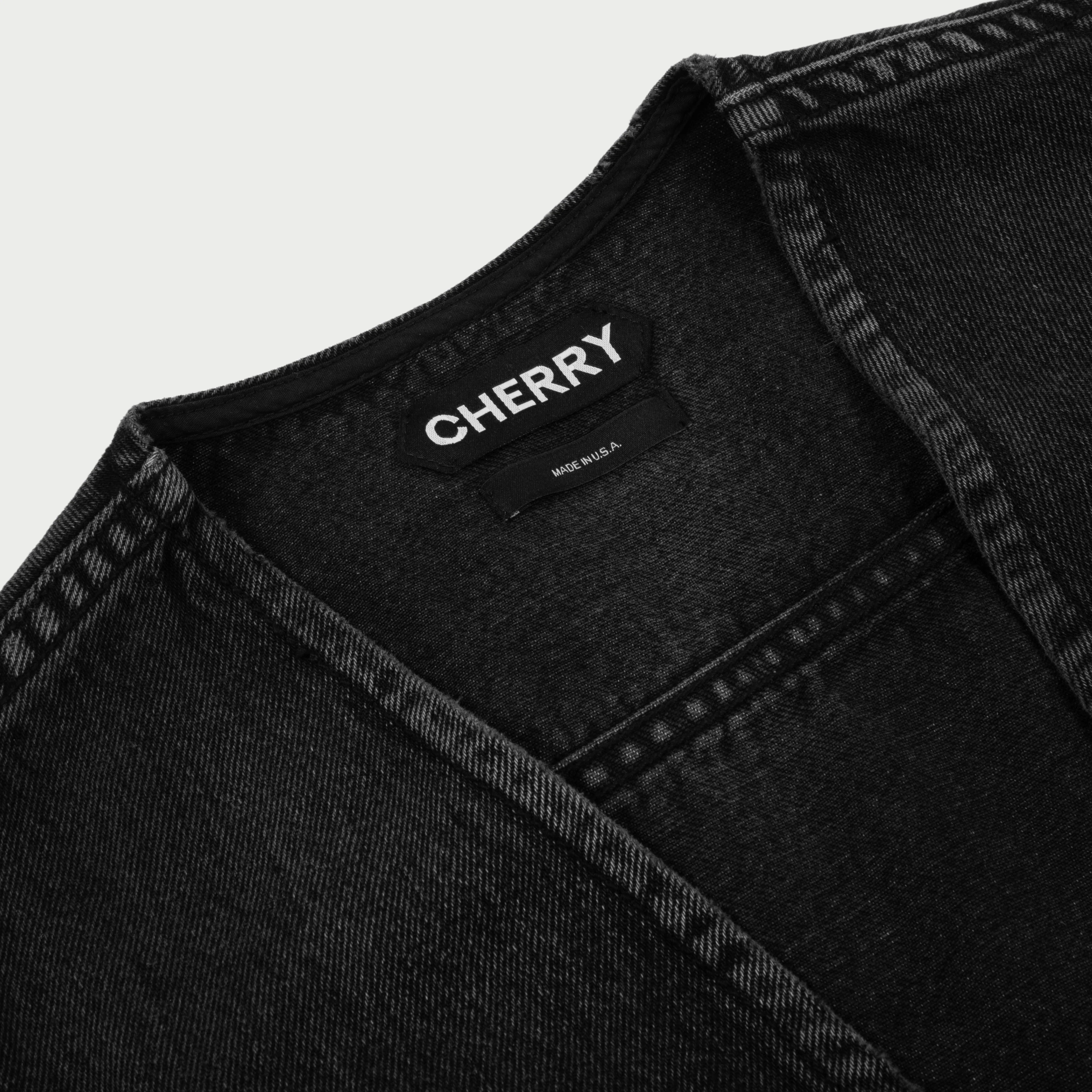 Denim Ranch Vest (Black) - Image 2