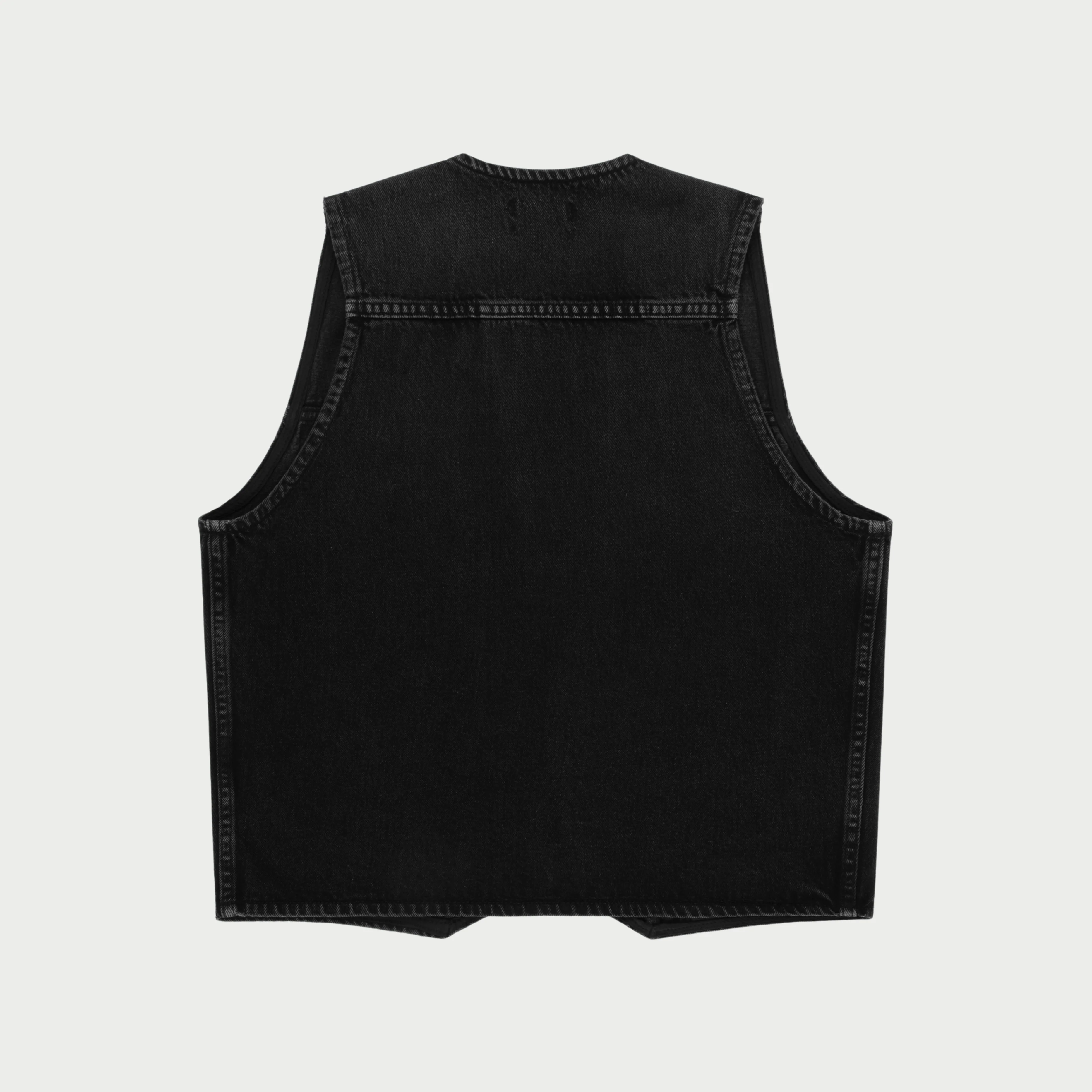 Denim Ranch Vest (Black) - Image 3