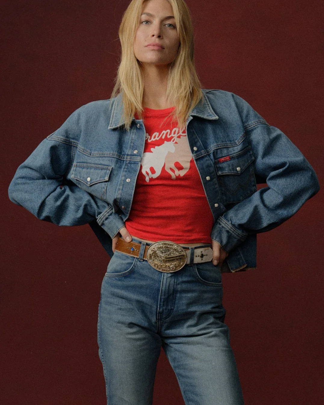 Cherry x Wrangler Denim Shirt Jacket - Image 4