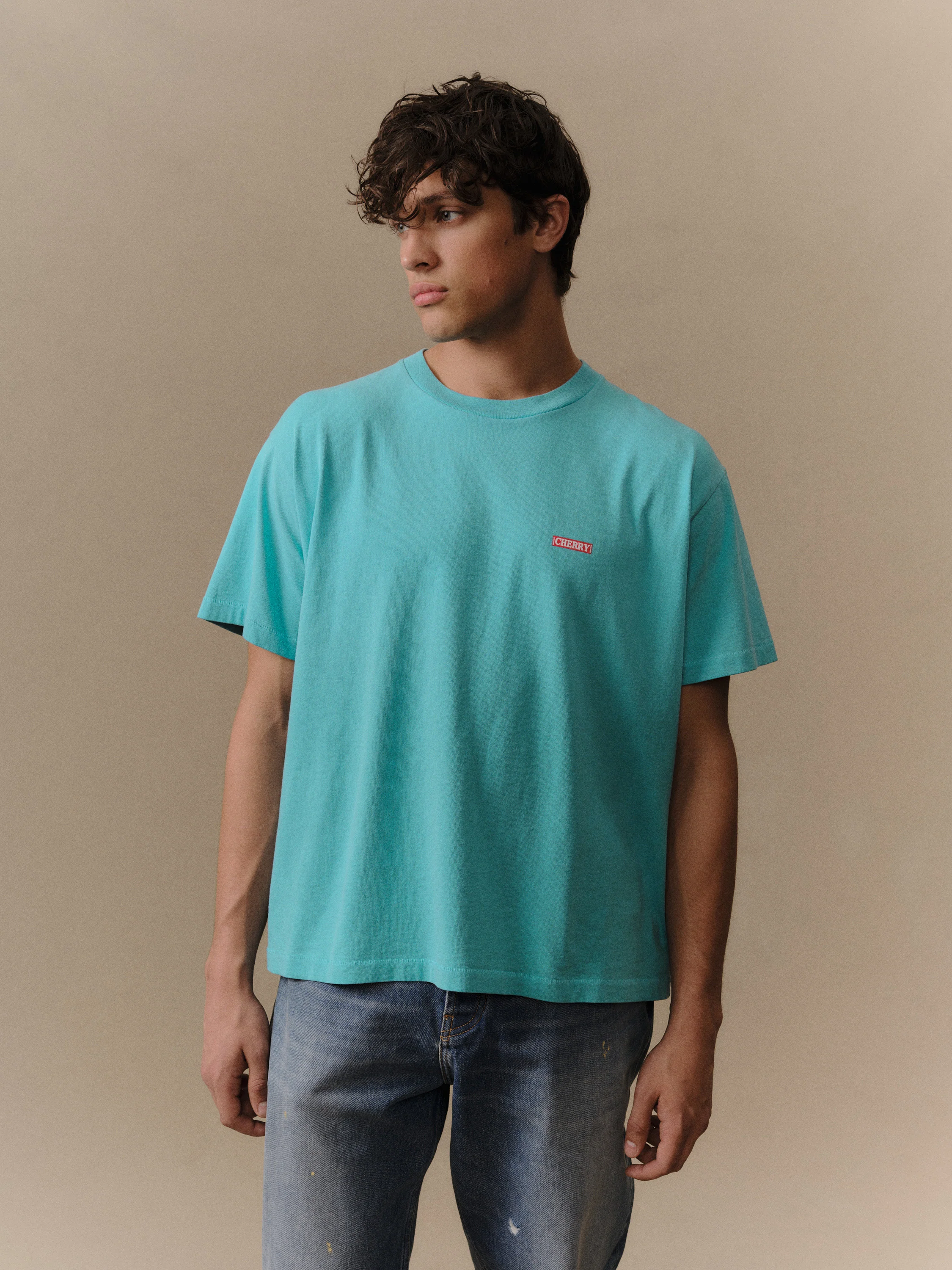 Desert Boxy T-Shirt (Turquoise) - Image 4