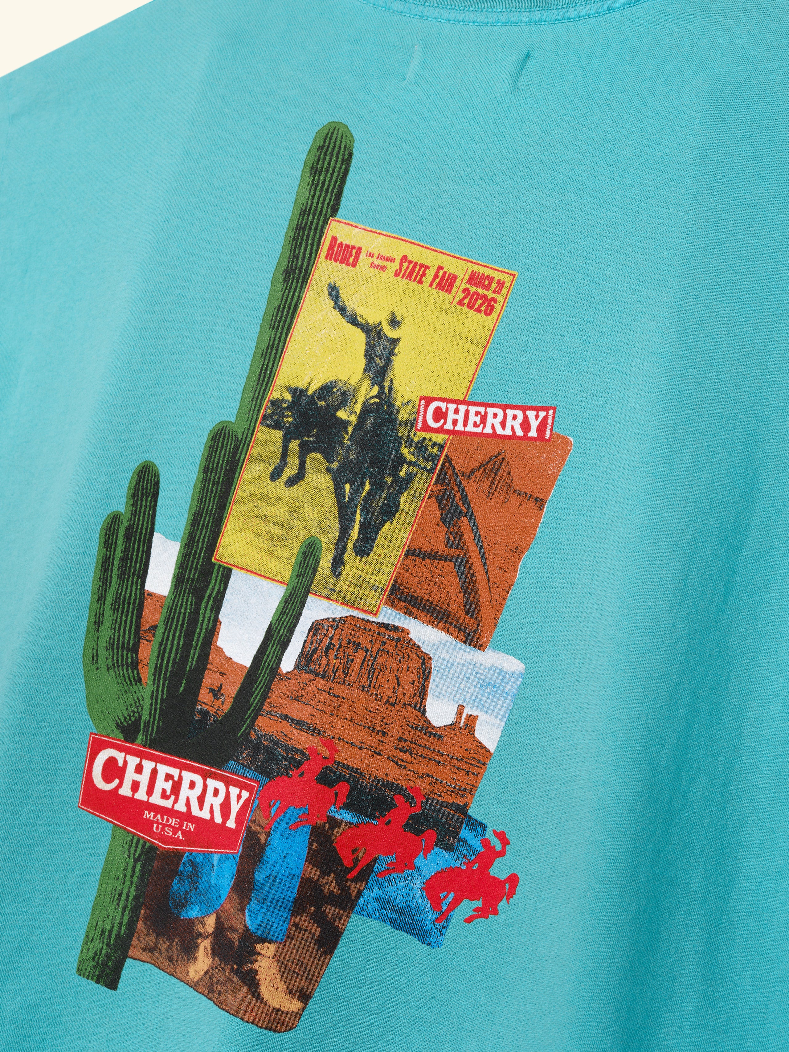 Desert Boxy T-Shirt (Turquoise) - Image 5