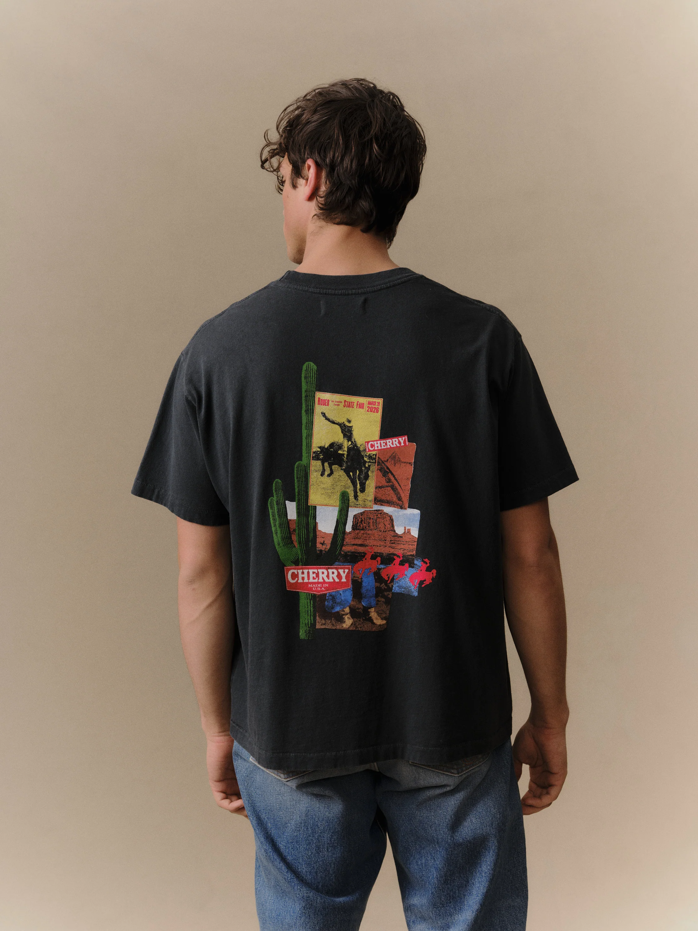 Desert Boxy T-Shirt (Vintage Black) - Image 2