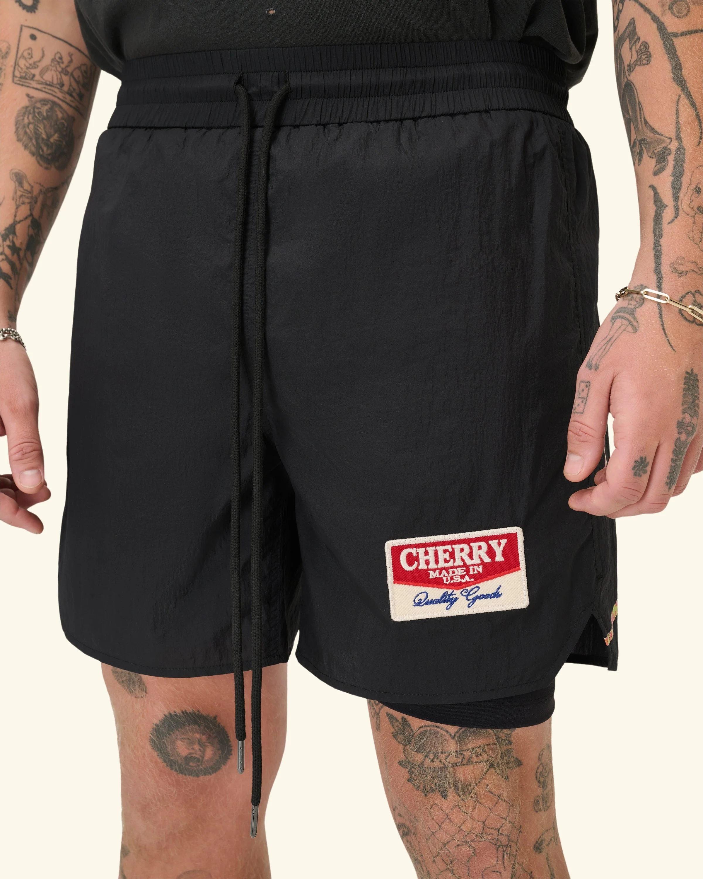 Desert Gecko Nylon Running Short (Black) - Image 5