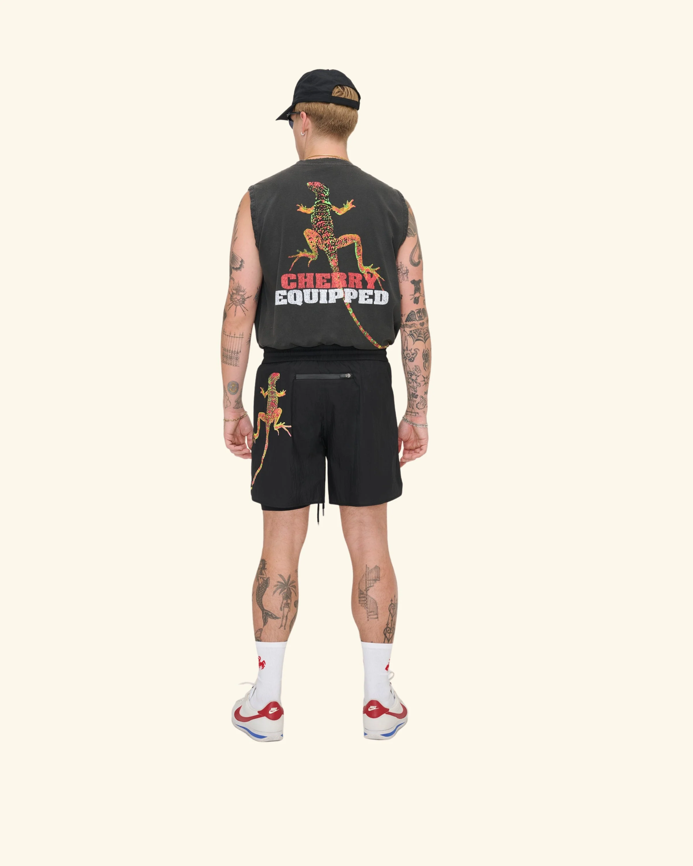 Desert Gecko Nylon Running Short (Black) - Image 6