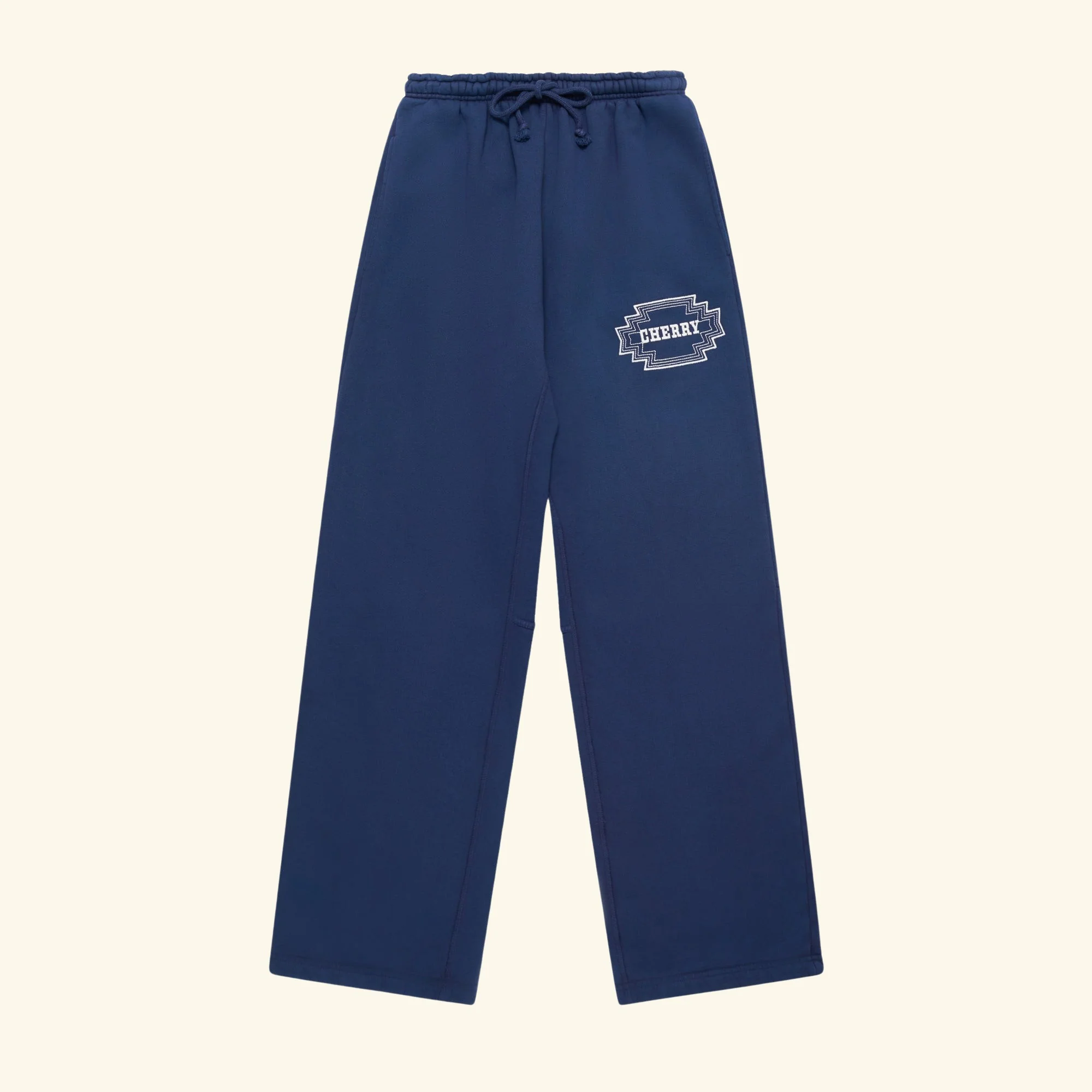 Embroidered Frontier Parachute Sweatpants (Navy)