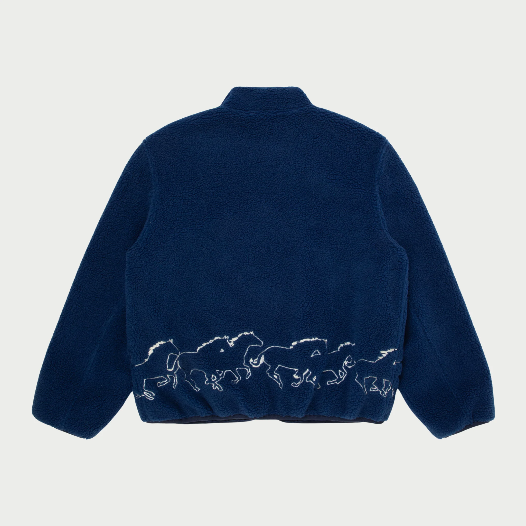 Embroidered Sherpa Jacket (Royal) - Image 2