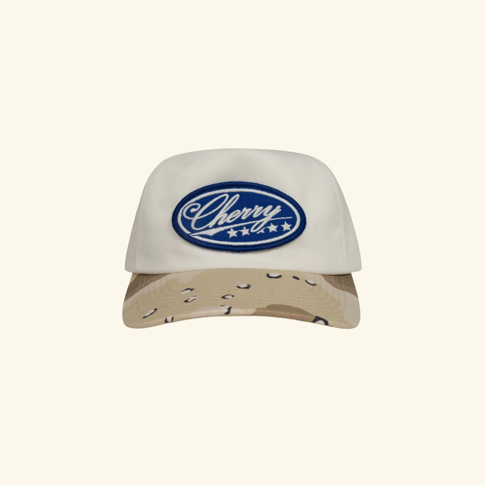 Five Star 5 Panel Hat (White/Desert Storm Camo)