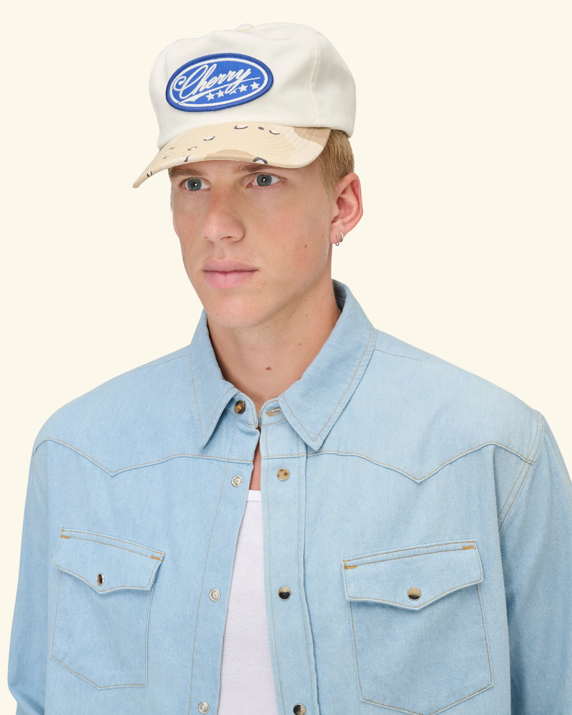 Five Star 5 Panel Hat (White/Desert Storm Camo) - Image 4