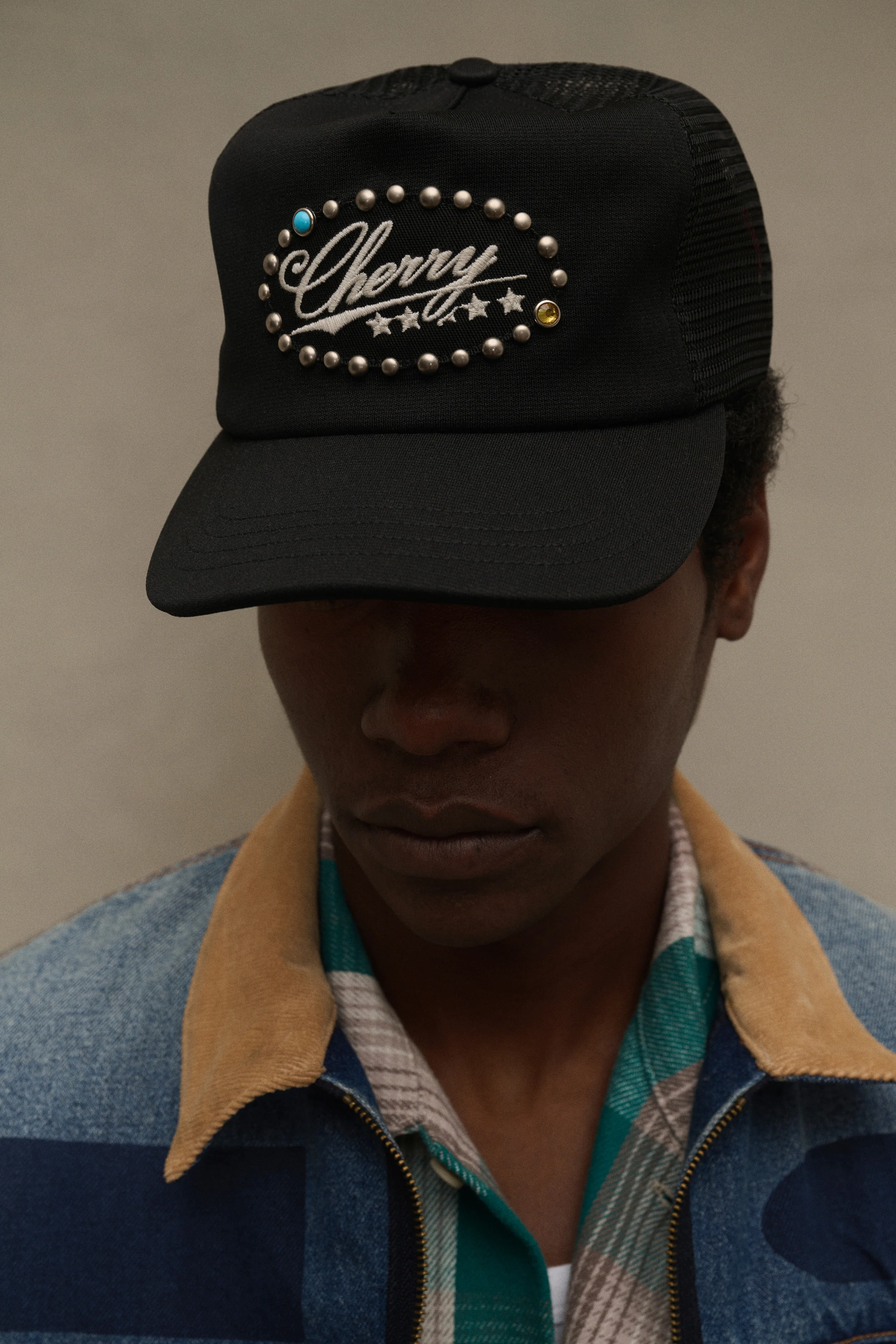 Five Star Studded Trucker (Black) - Image 2
