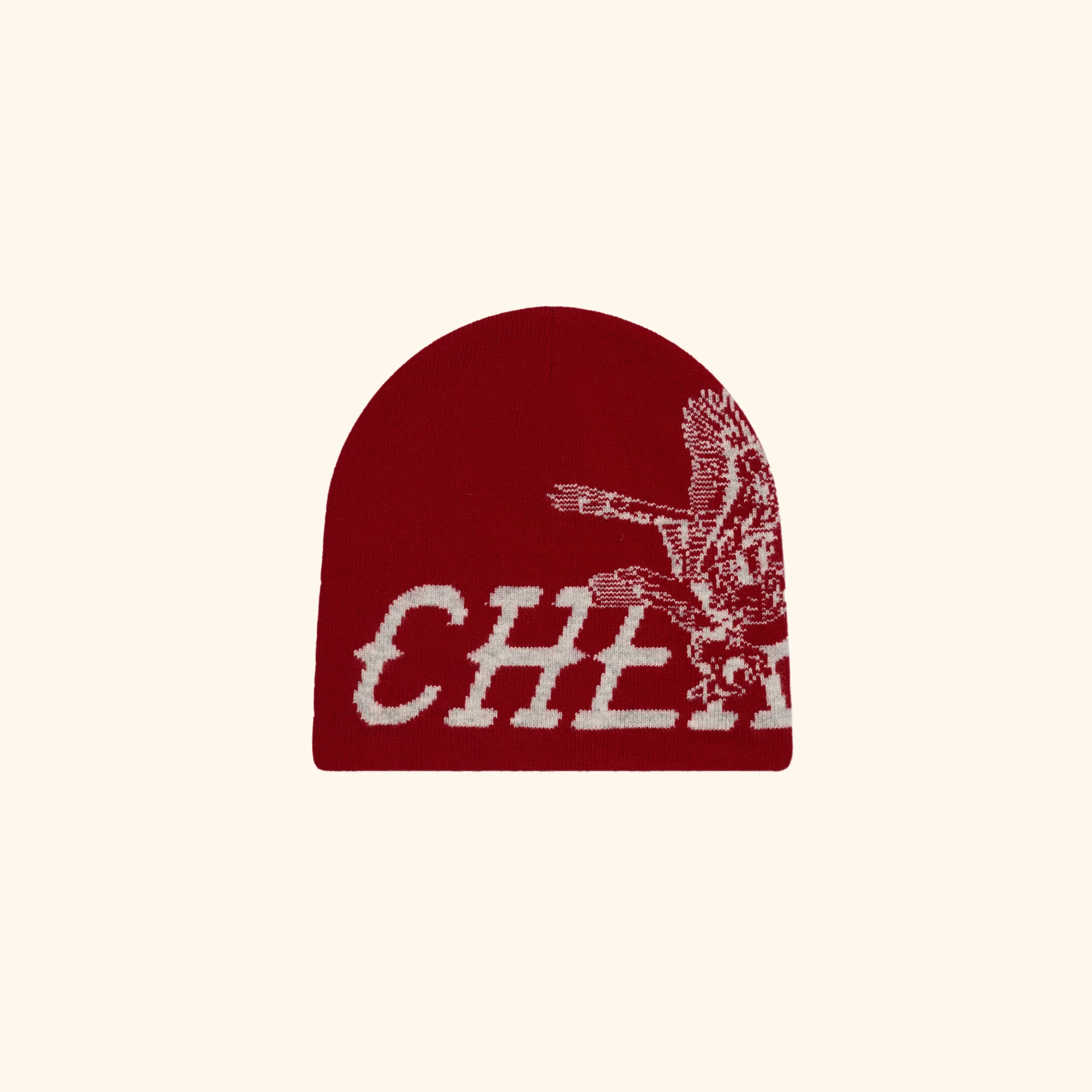 Flying Cherry Skull Cap (Cherry Red)