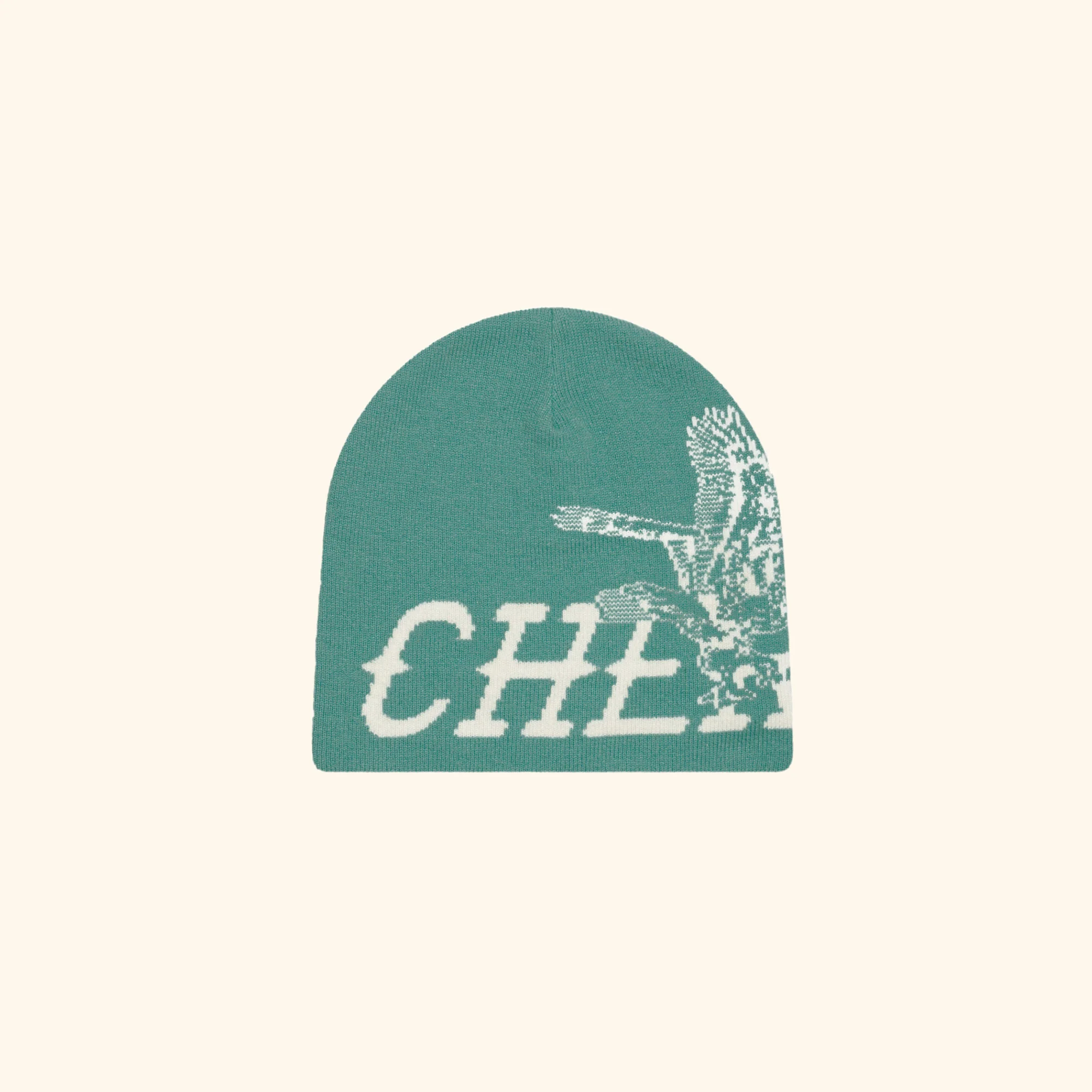 Flying Cherry Skull Cap (Light Emerald)