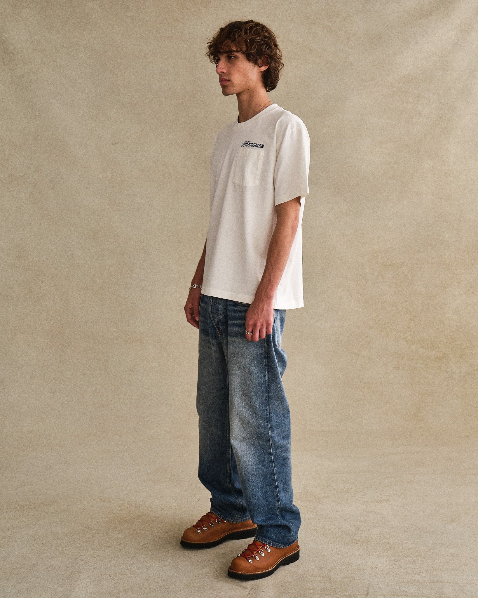 Flying Geese Pocket Tee (White) - Image 5