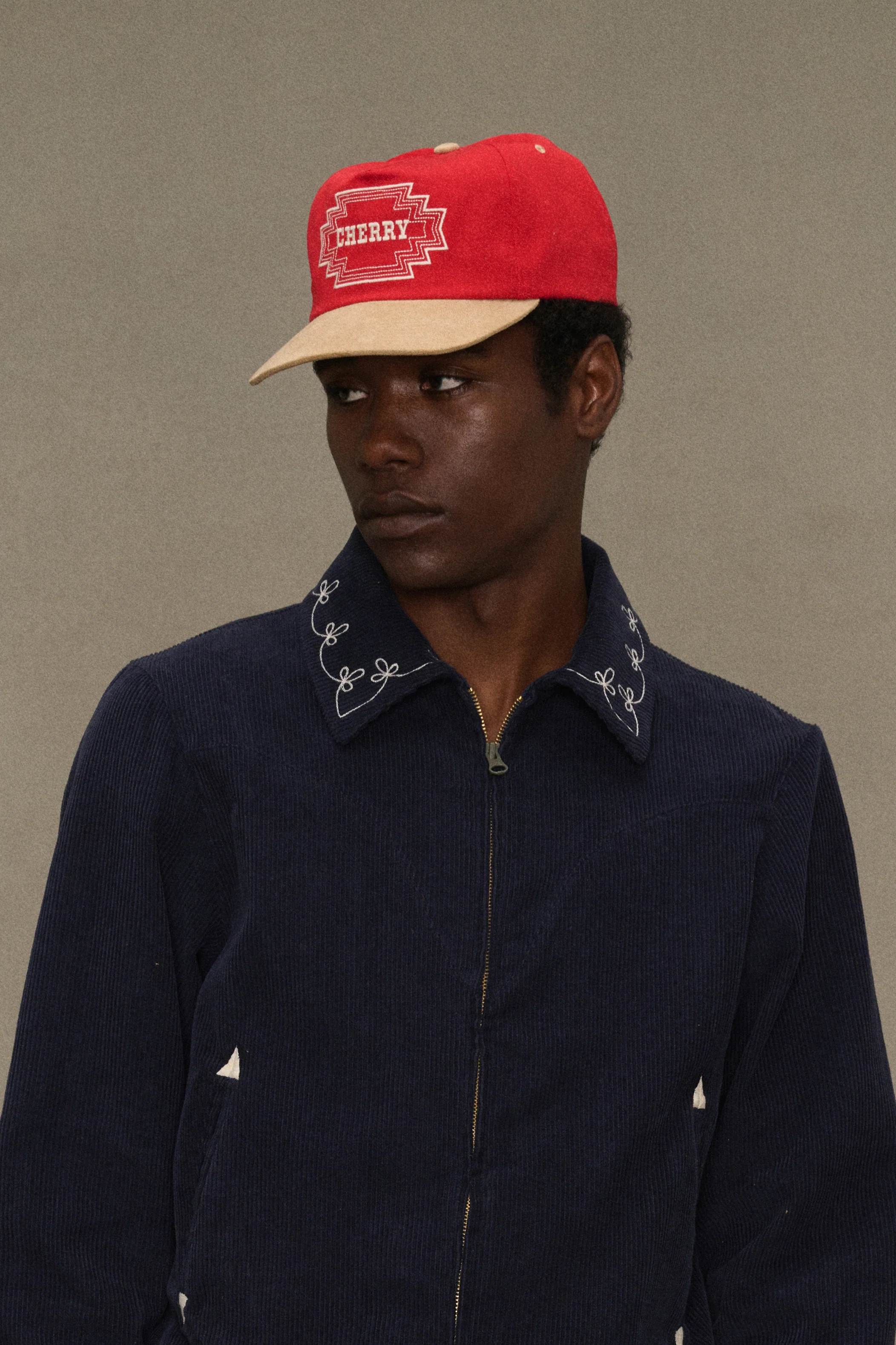 Frontier 5 Panel Hat (Red) - Image 3
