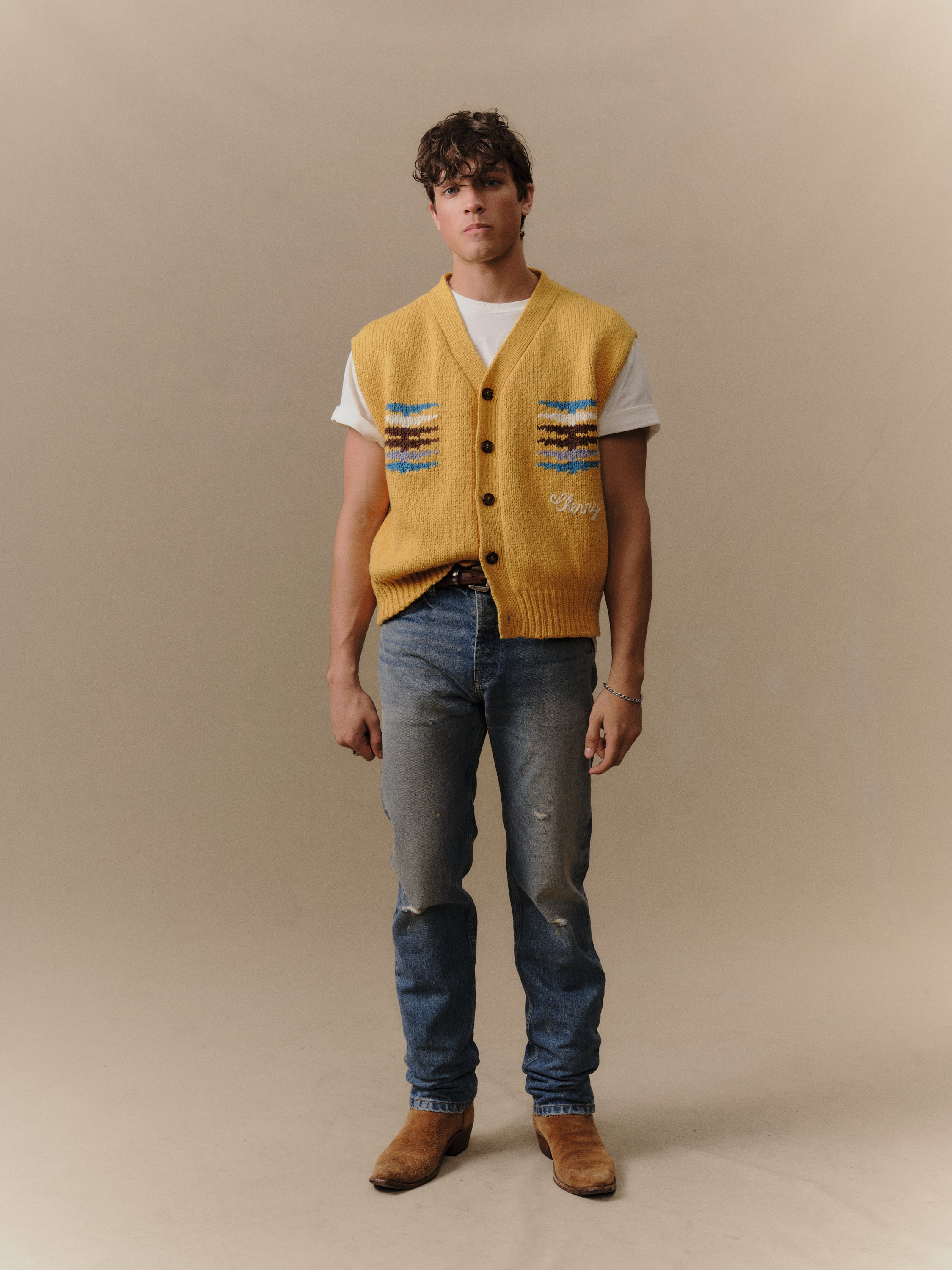 Frontier Knit Vest (Sun Yellow) - Image 2