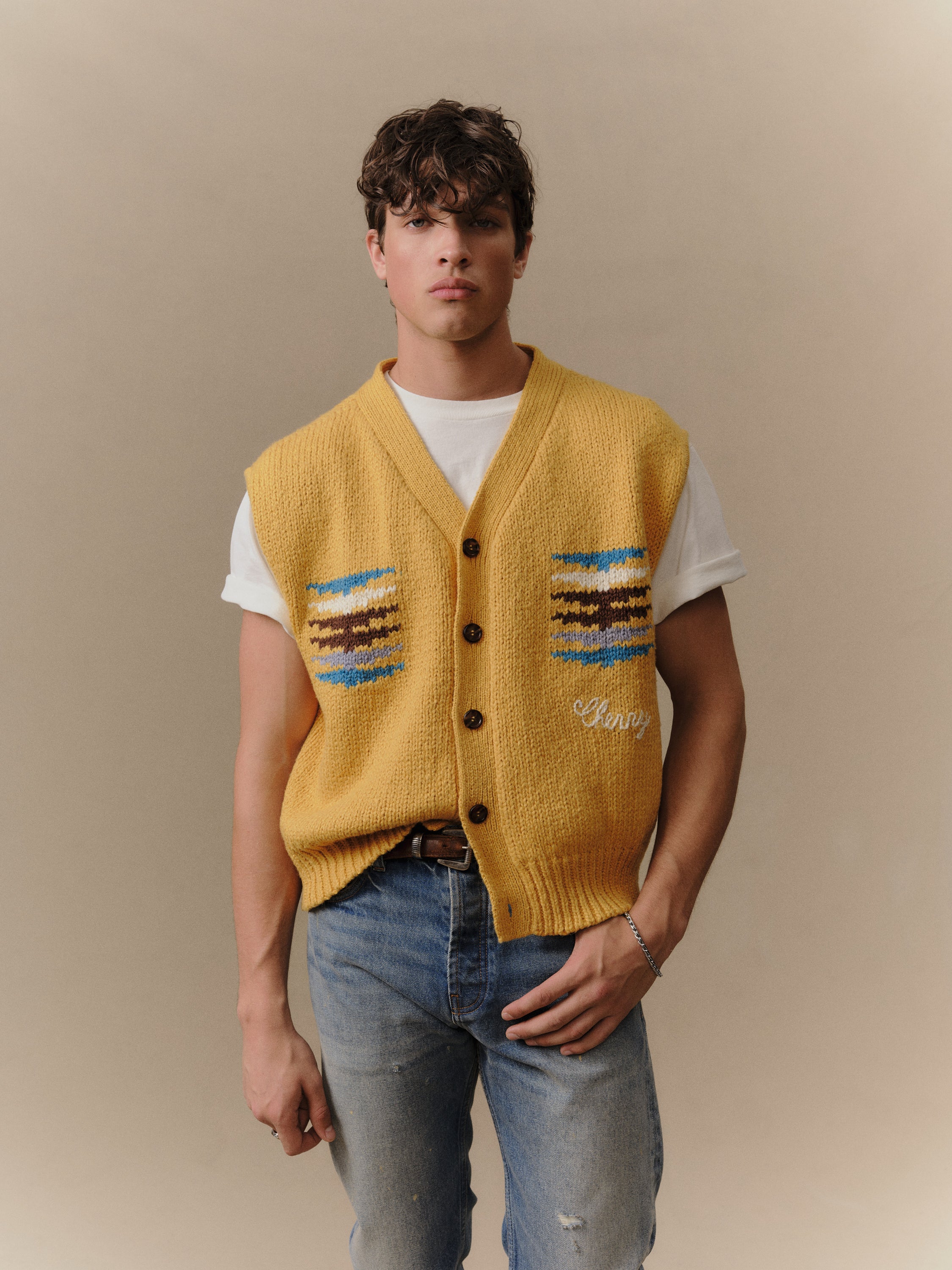 Frontier Knit Vest (Sun Yellow) - Image 3