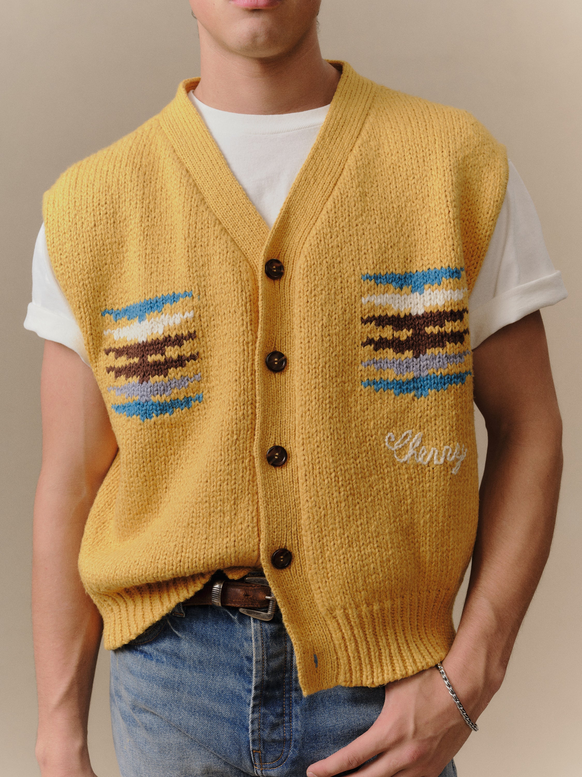Frontier Knit Vest (Sun Yellow) - Image 4
