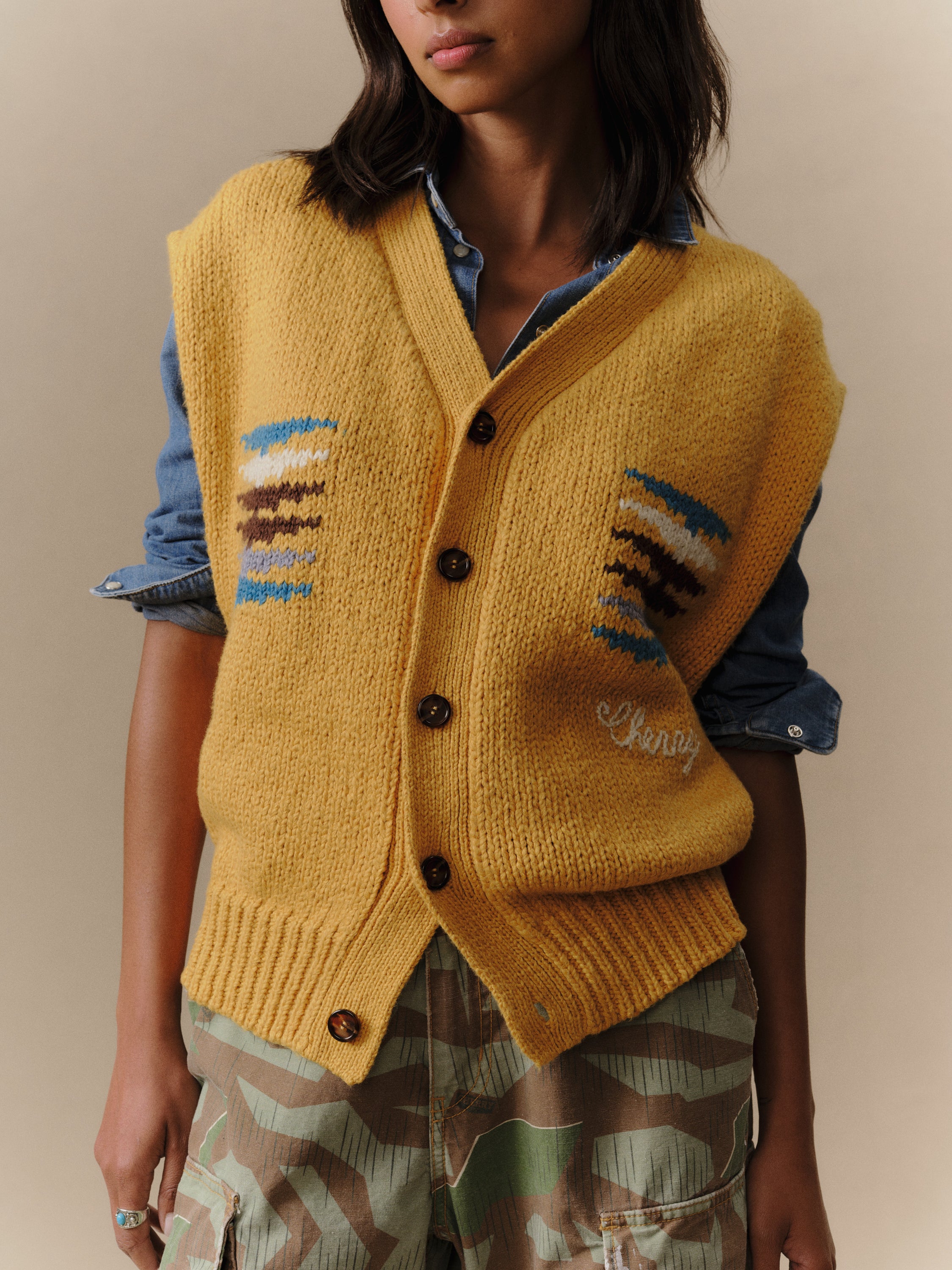 Frontier Knit Vest (Sun Yellow) - Image 6