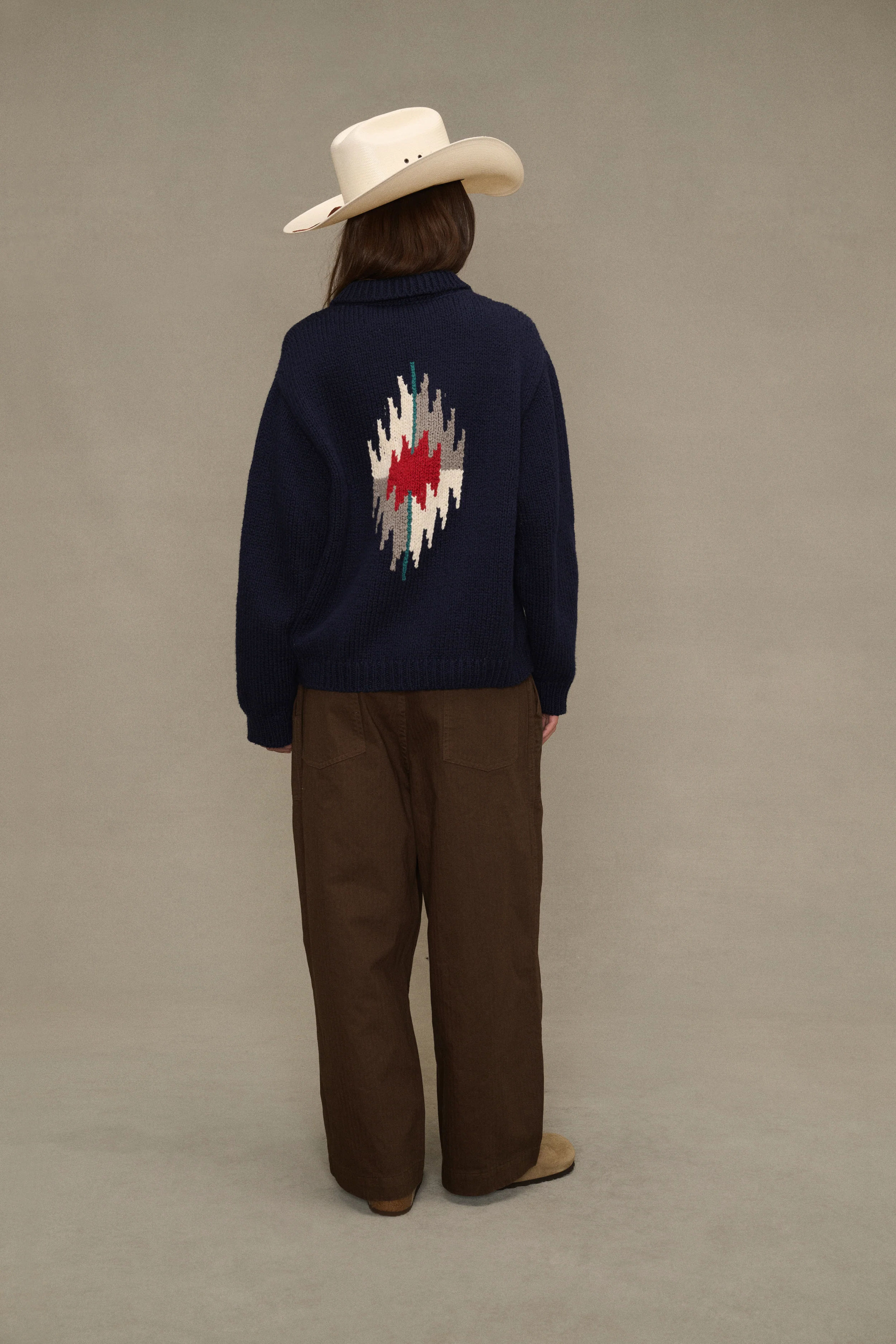 Frontier Knit Zip Jacket (Navy) - Image 4