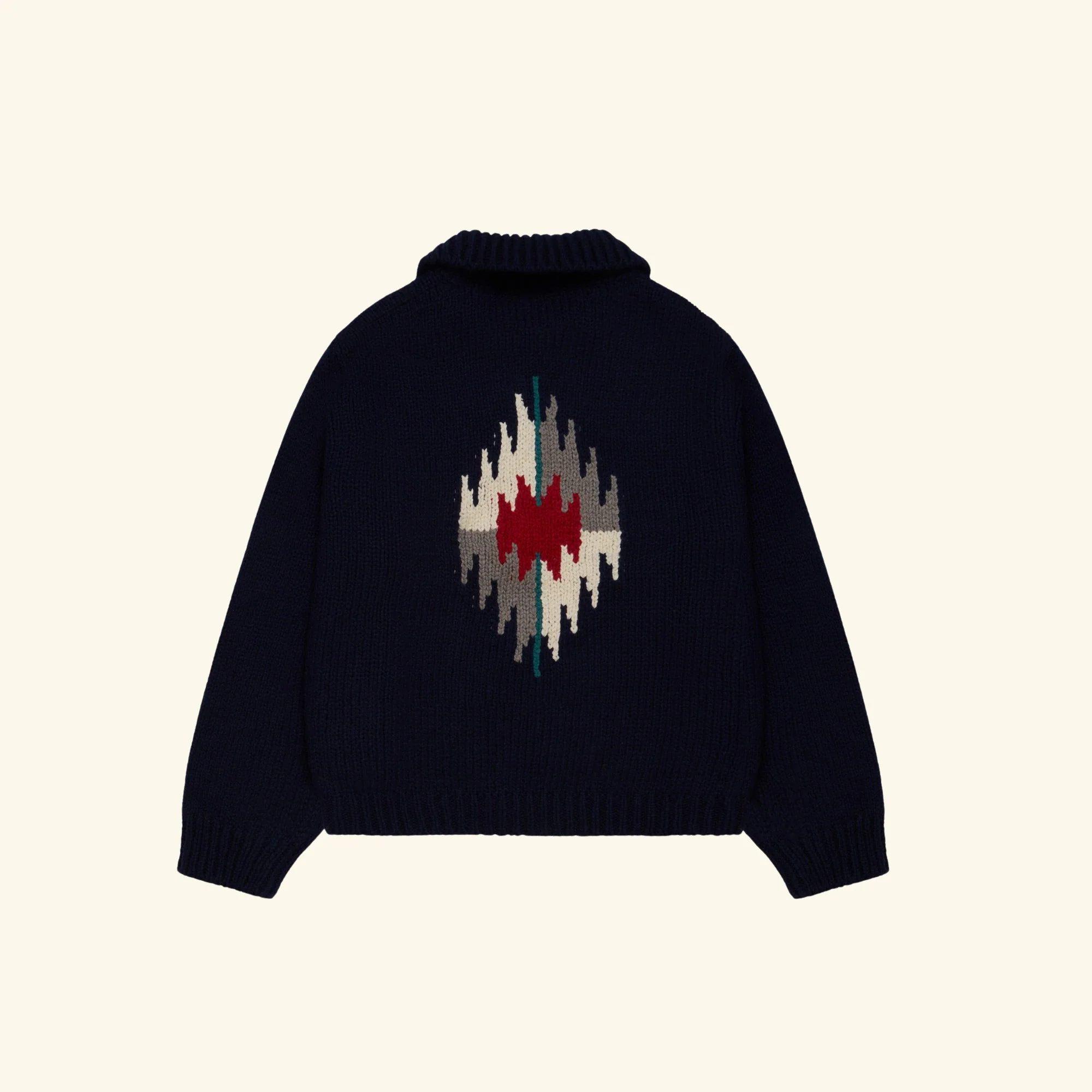 Frontier Knit Zip Jacket (Navy) - Image 5