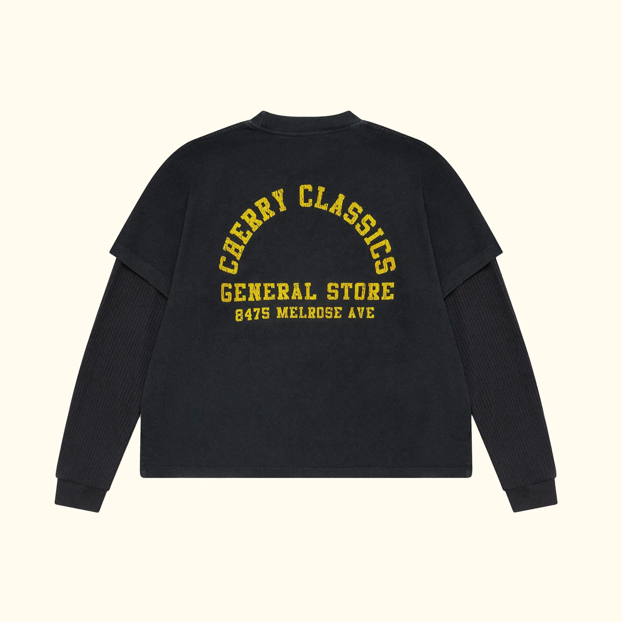 General Store Boxy Long Sleeve Thermal (Vintage Black) - Image 4