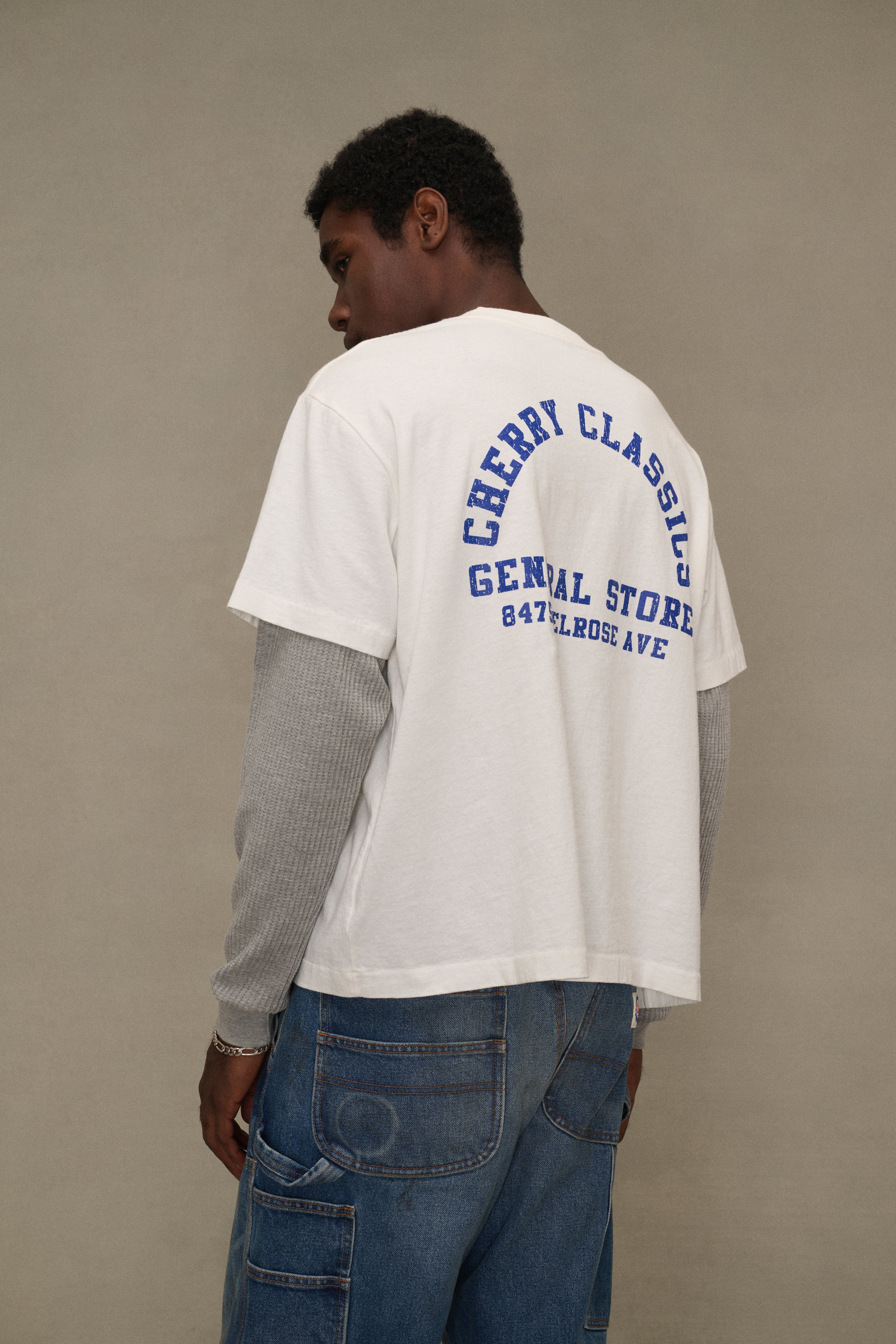 General Store Boxy Long Sleeve Thermal (Vintage White) - Image 3