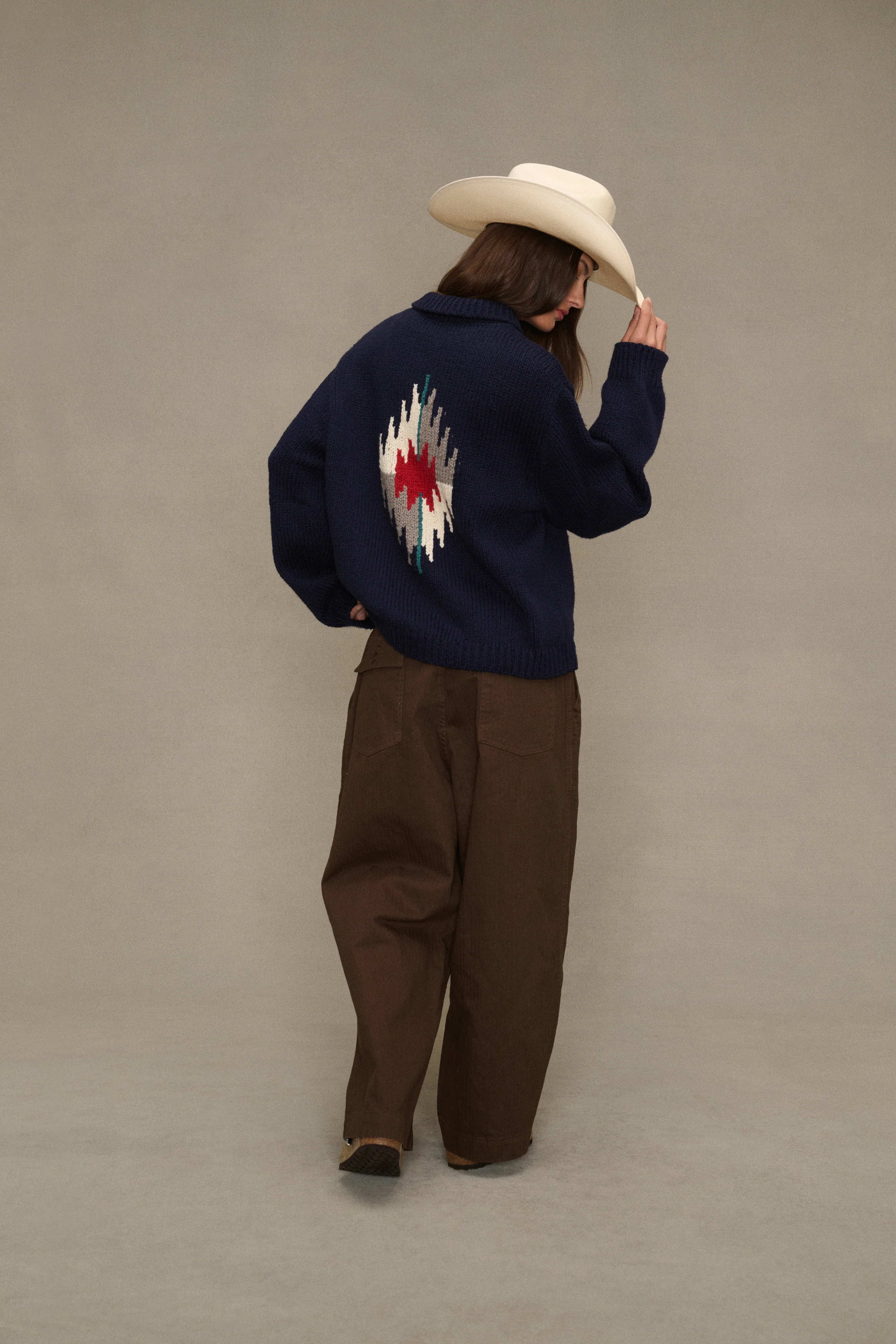 Herringbone Parachute Pants (Brown) - Image 3