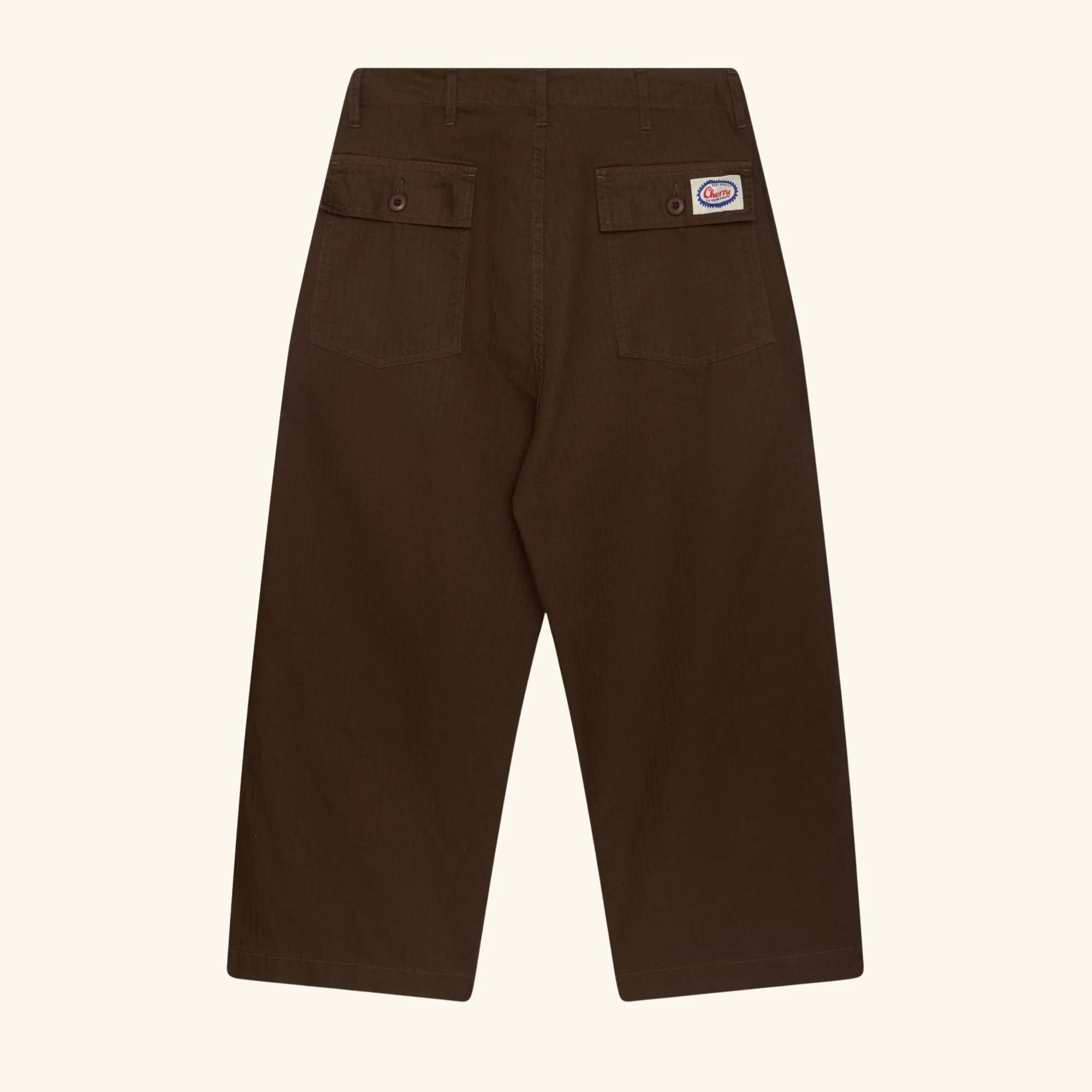 Herringbone Parachute Pants (Brown) - Image 4