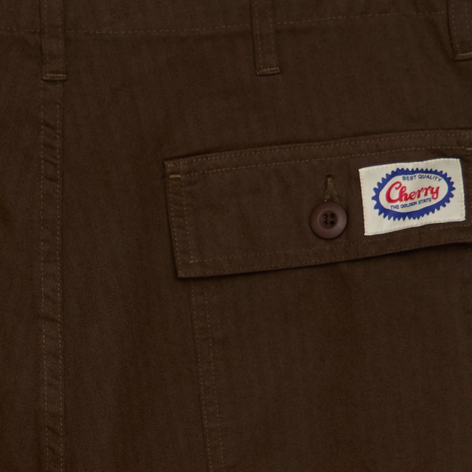 Herringbone Parachute Pants (Brown) - Image 6