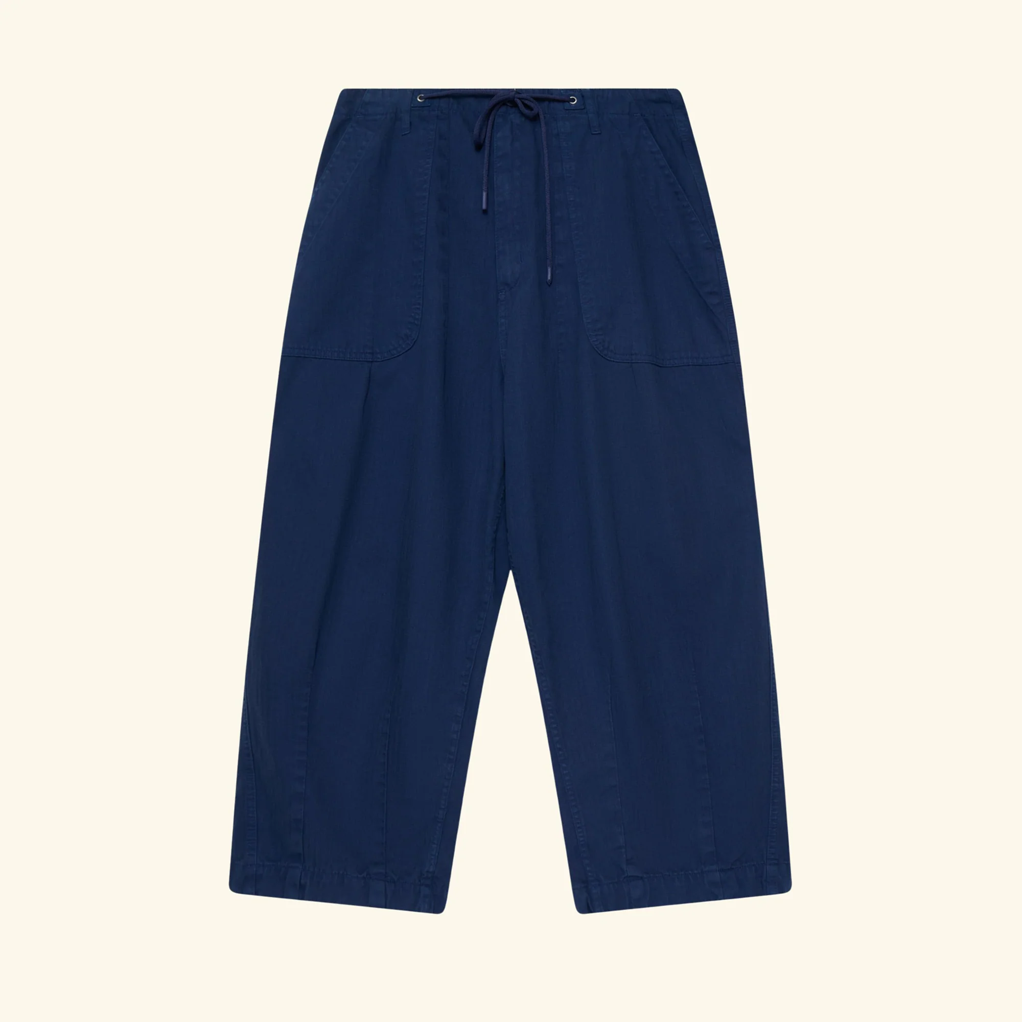 Herringbone Parachute Pants (Navy)