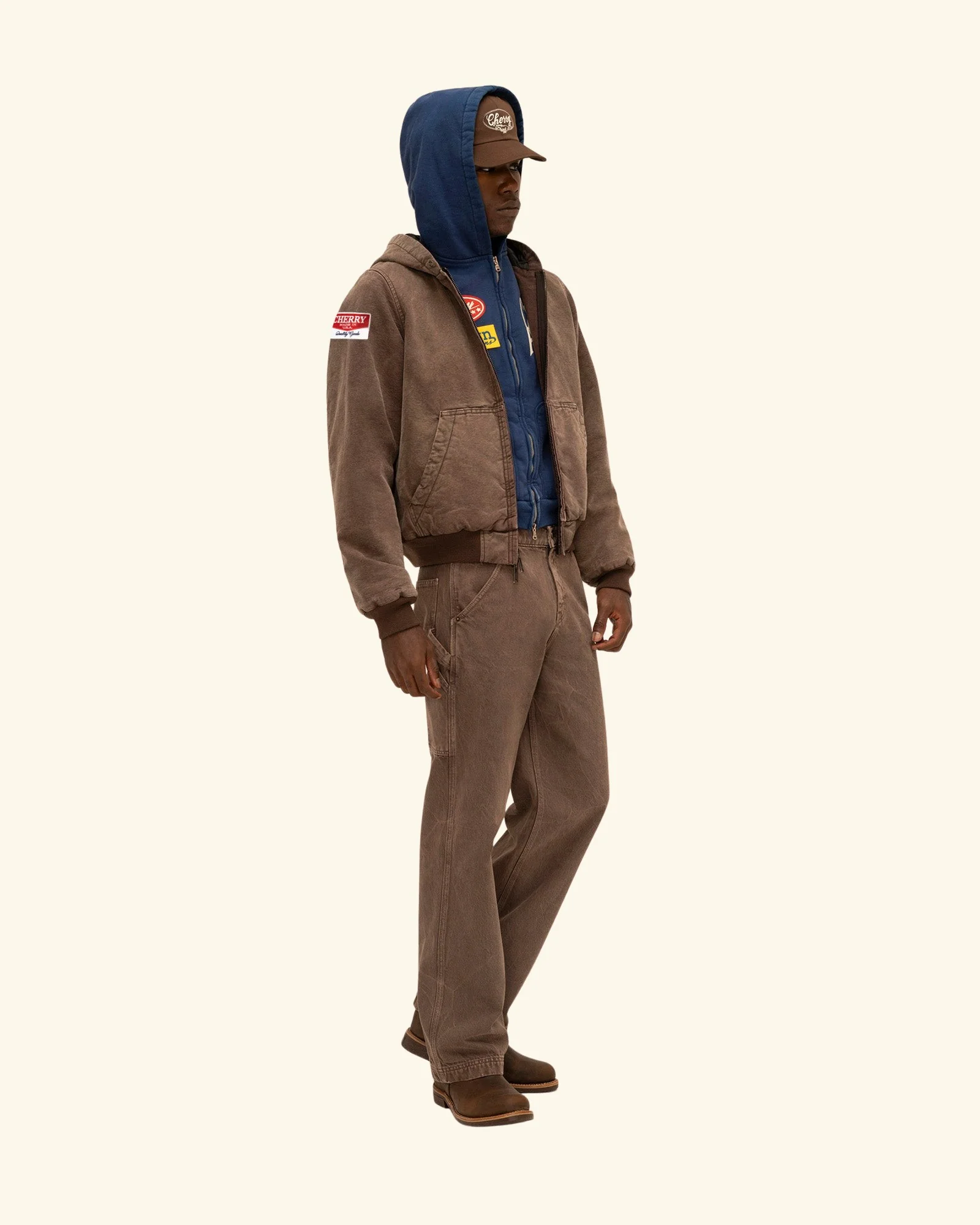 Hooded Canvas Work Jacket - Image 3