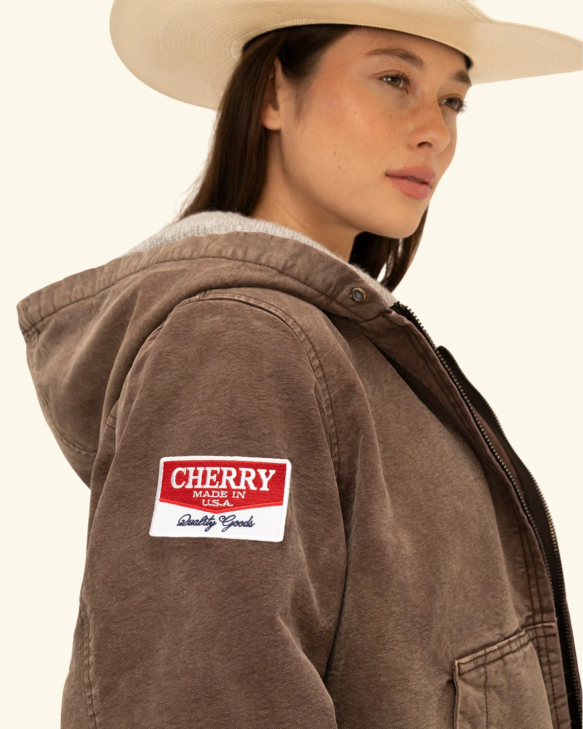 Hooded Canvas Work Jacket - Image 6