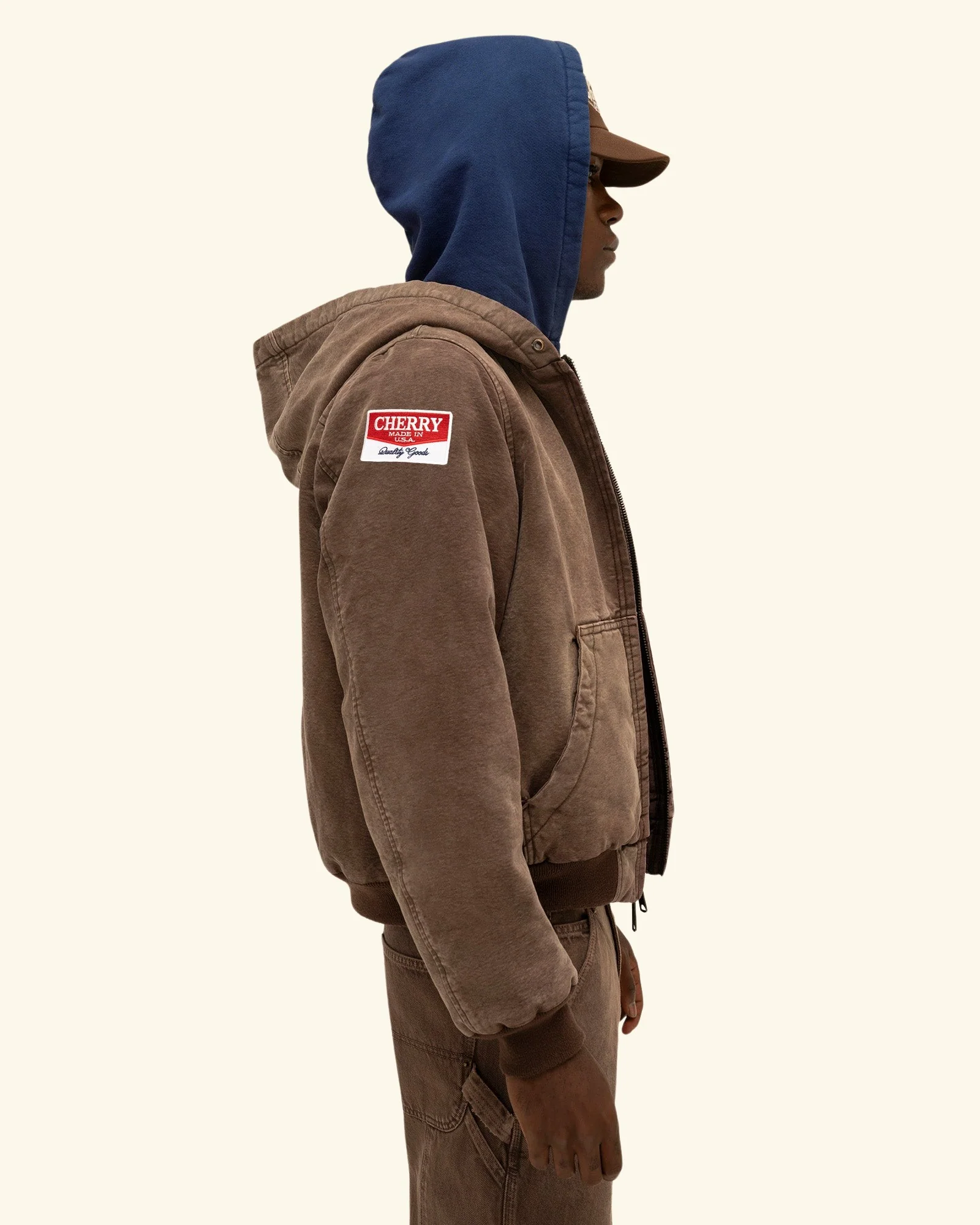 Hooded Canvas Work Jacket - Image 8