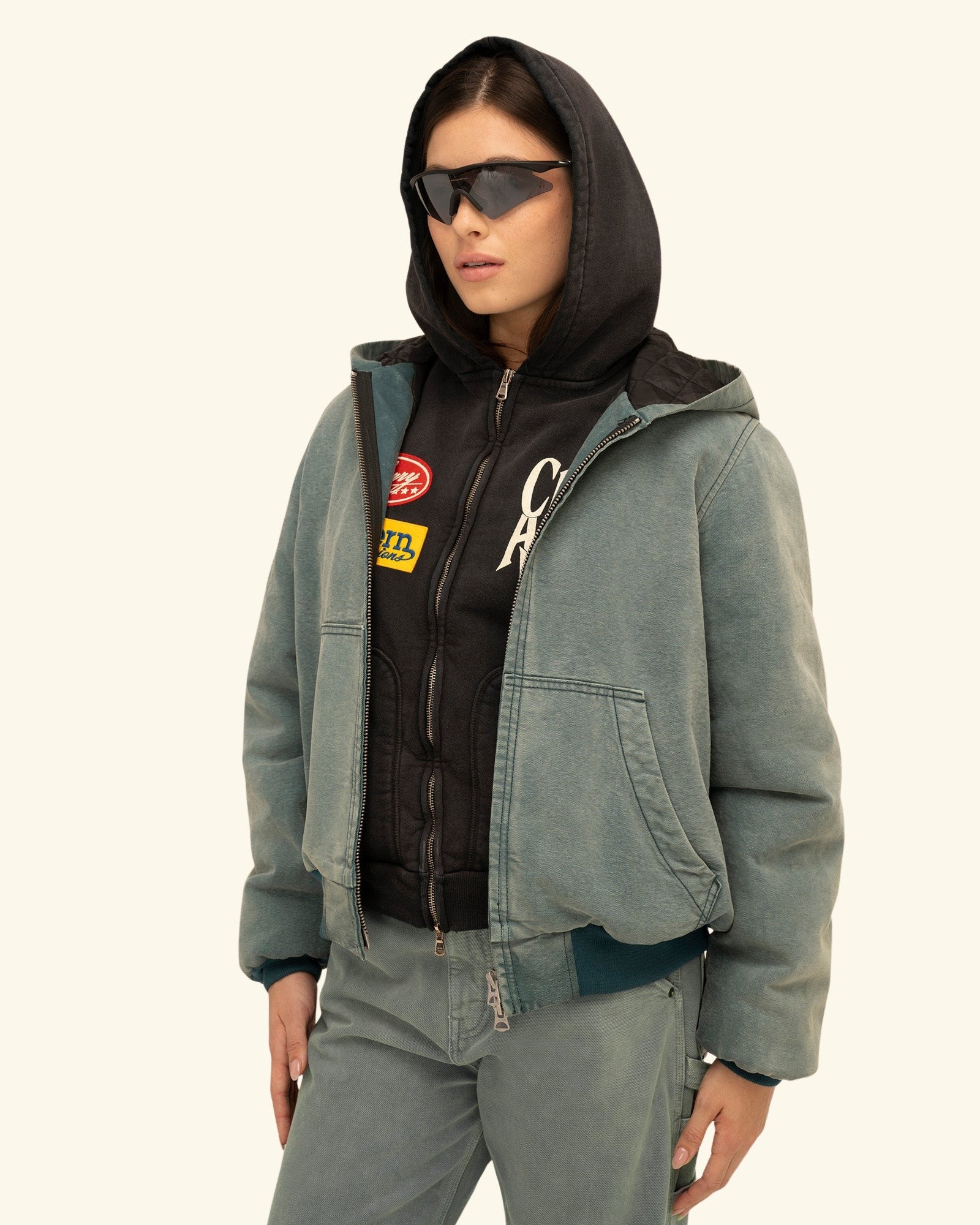 Hooded Canvas Work Jacket - Image 11