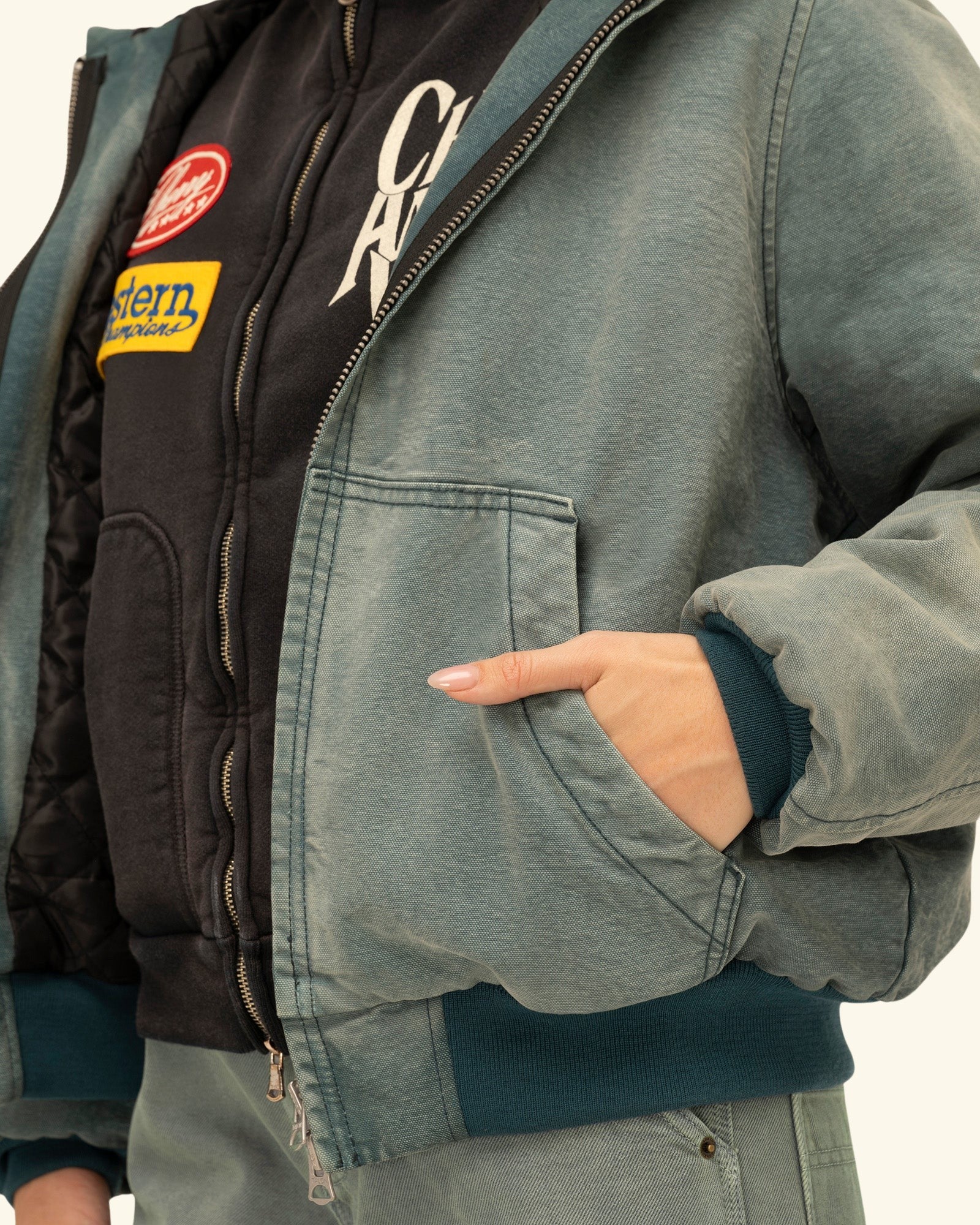 Hooded Canvas Work Jacket - Image 13