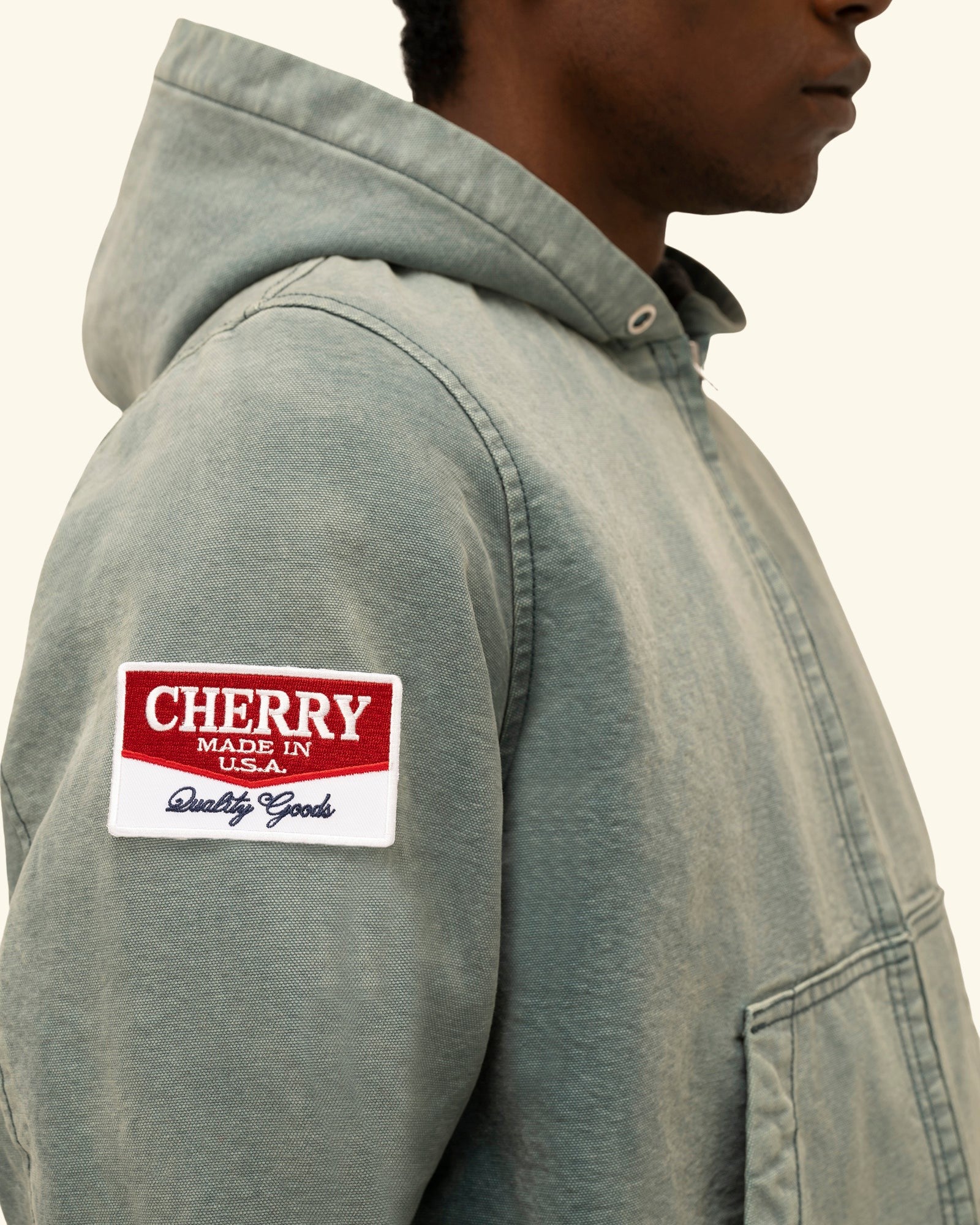 Hooded Canvas Work Jacket - Image 15