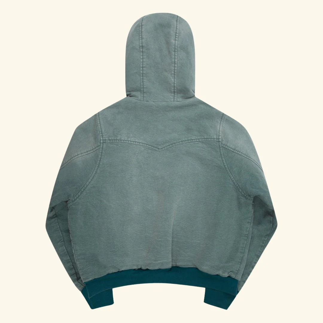 Hooded Canvas Work Jacket - Image 2