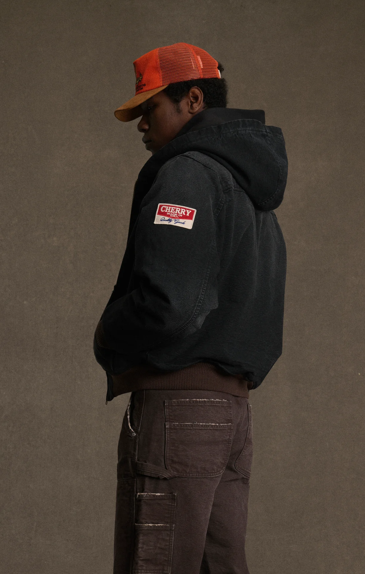 Hooded Work Jacket (Vintage Black) - Image 3
