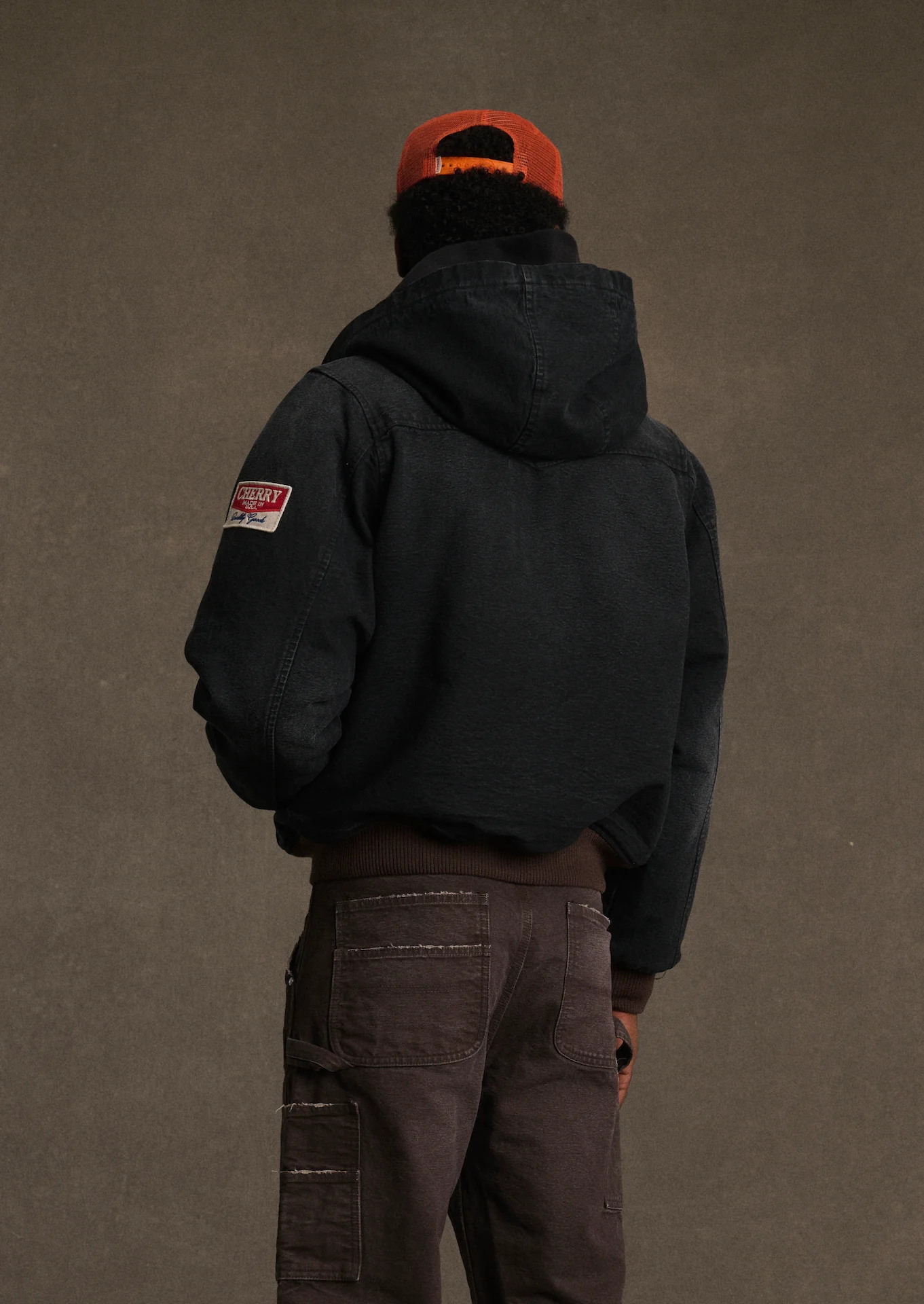 Hooded Work Jacket (Vintage Black) - Image 4