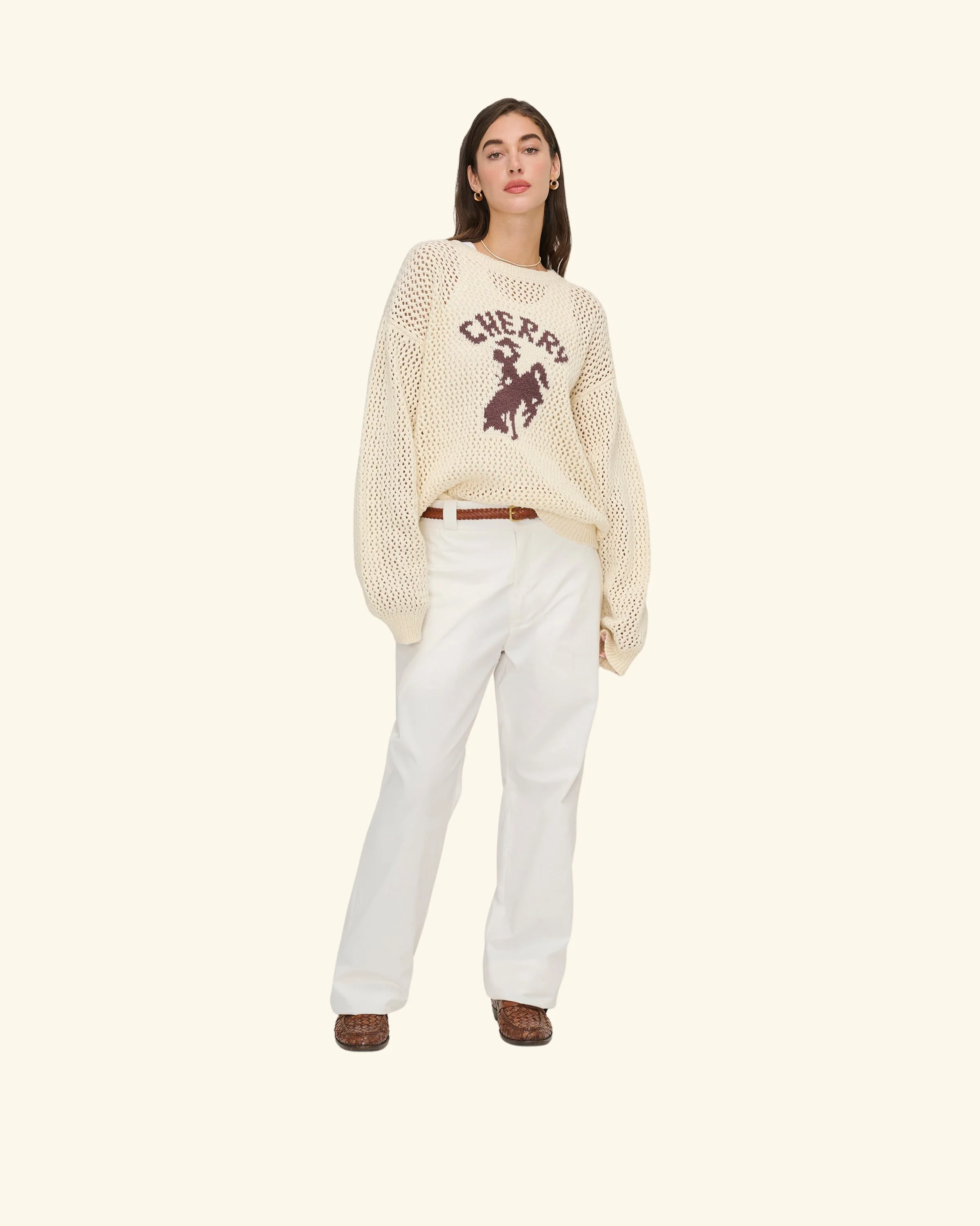 Knit Western Crew (Cream) - Image 5