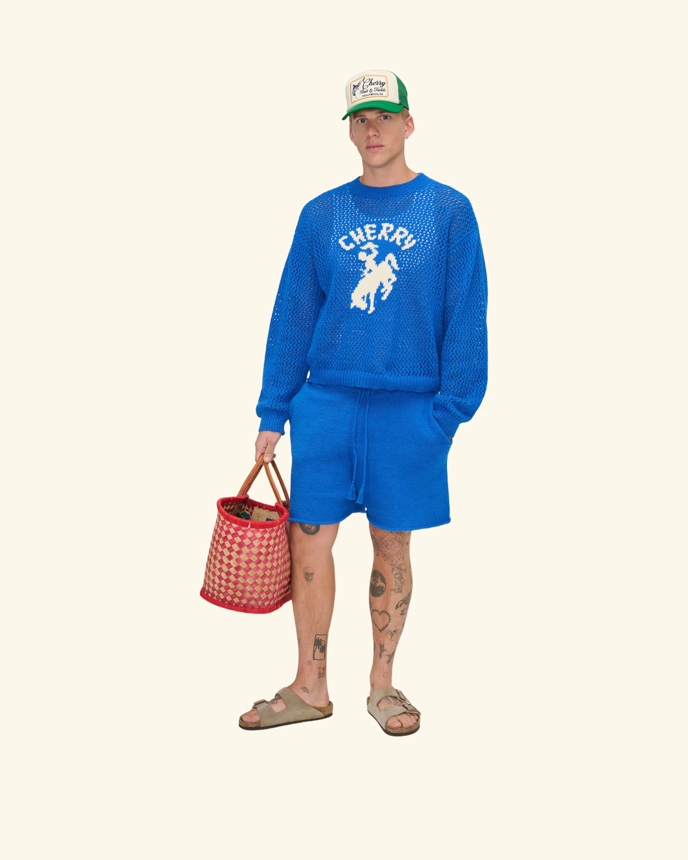 Knit Western Shorts (Royal Blue) - Image 3