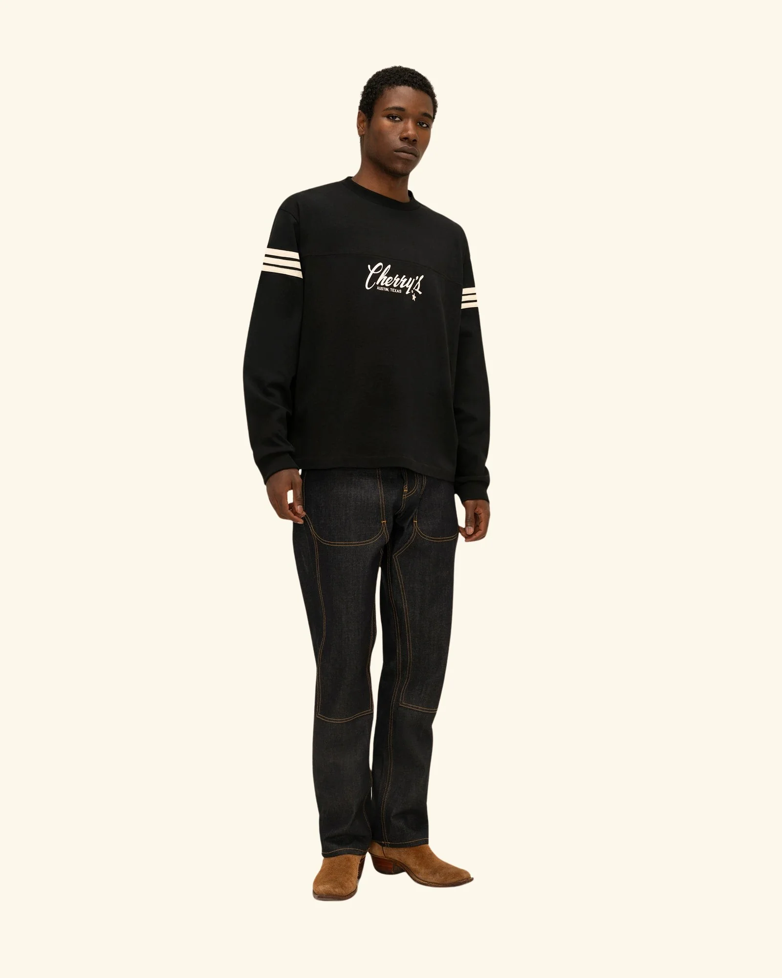 Austin Stripe Long Sleeve T-Shirt - Image 3