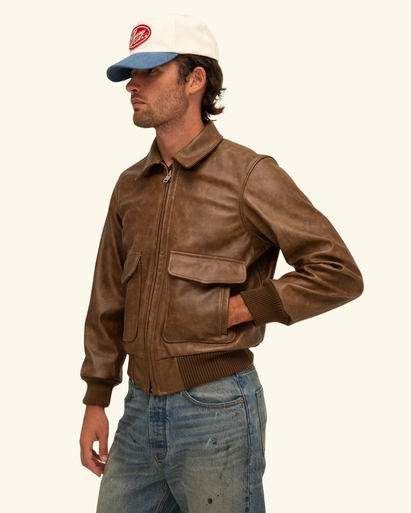 Leather Flight Jacket - Image 11
