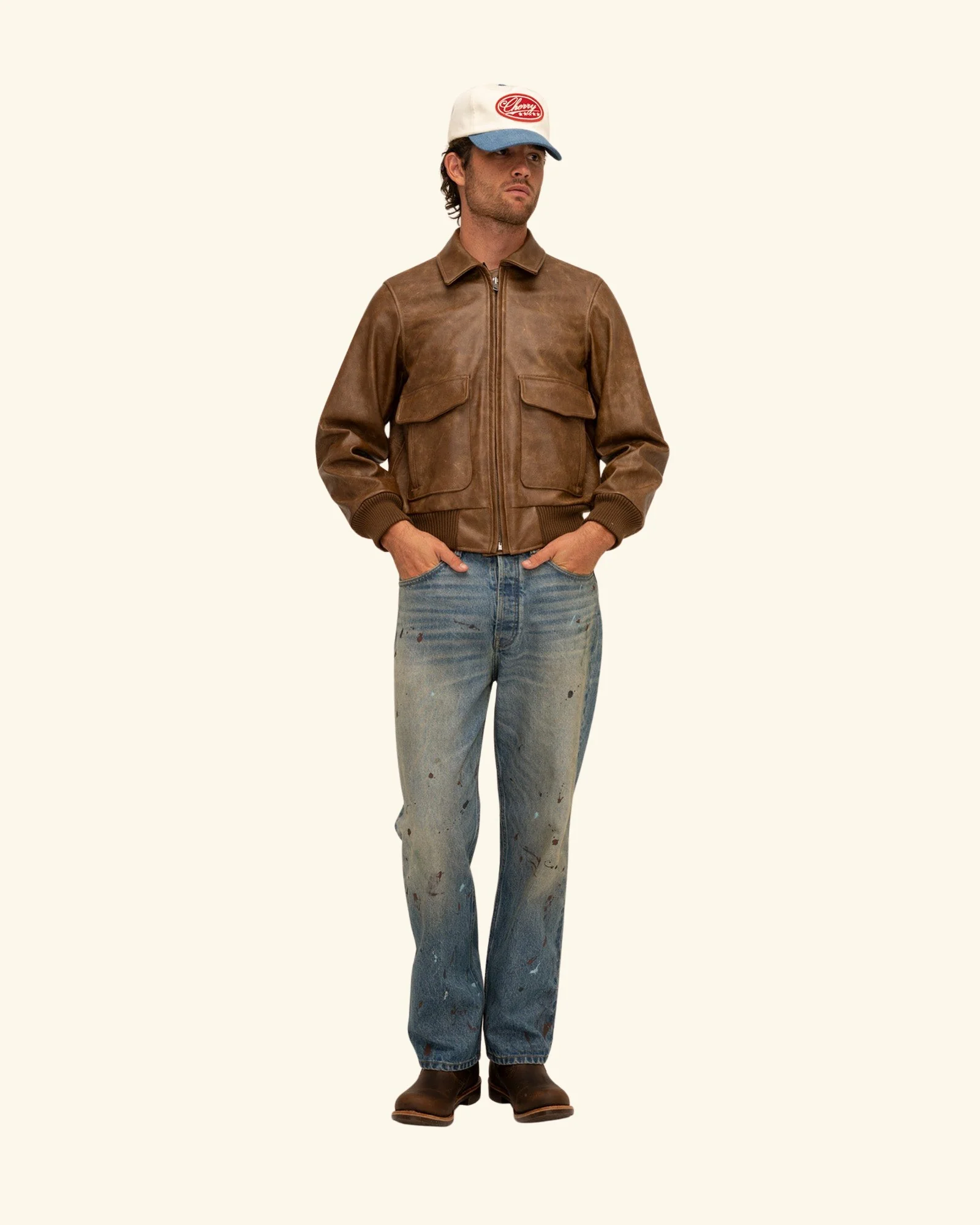 Leather Flight Jacket - Image 3