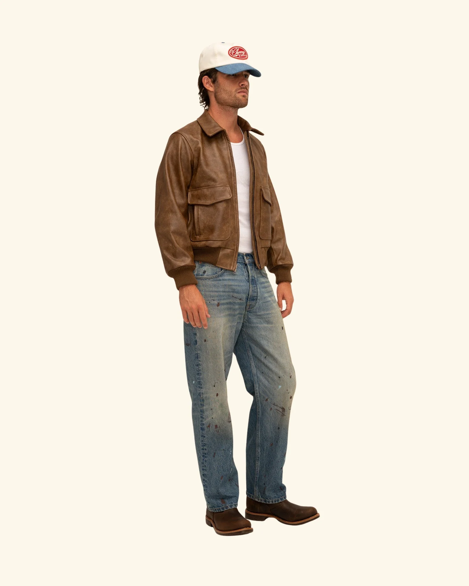 Leather Flight Jacket - Image 4